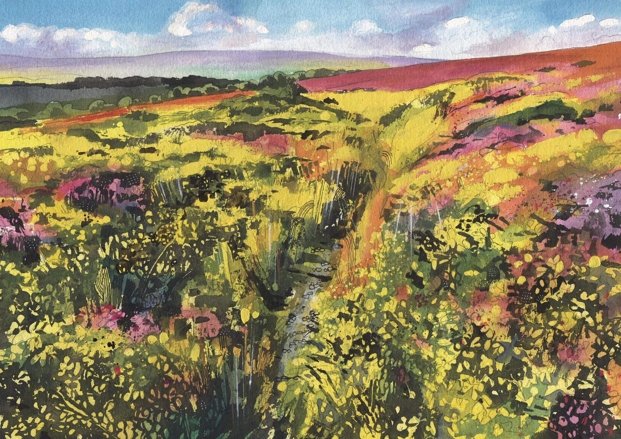 'Exmoor in Bloom' Giclee Print 20cm x 29cm