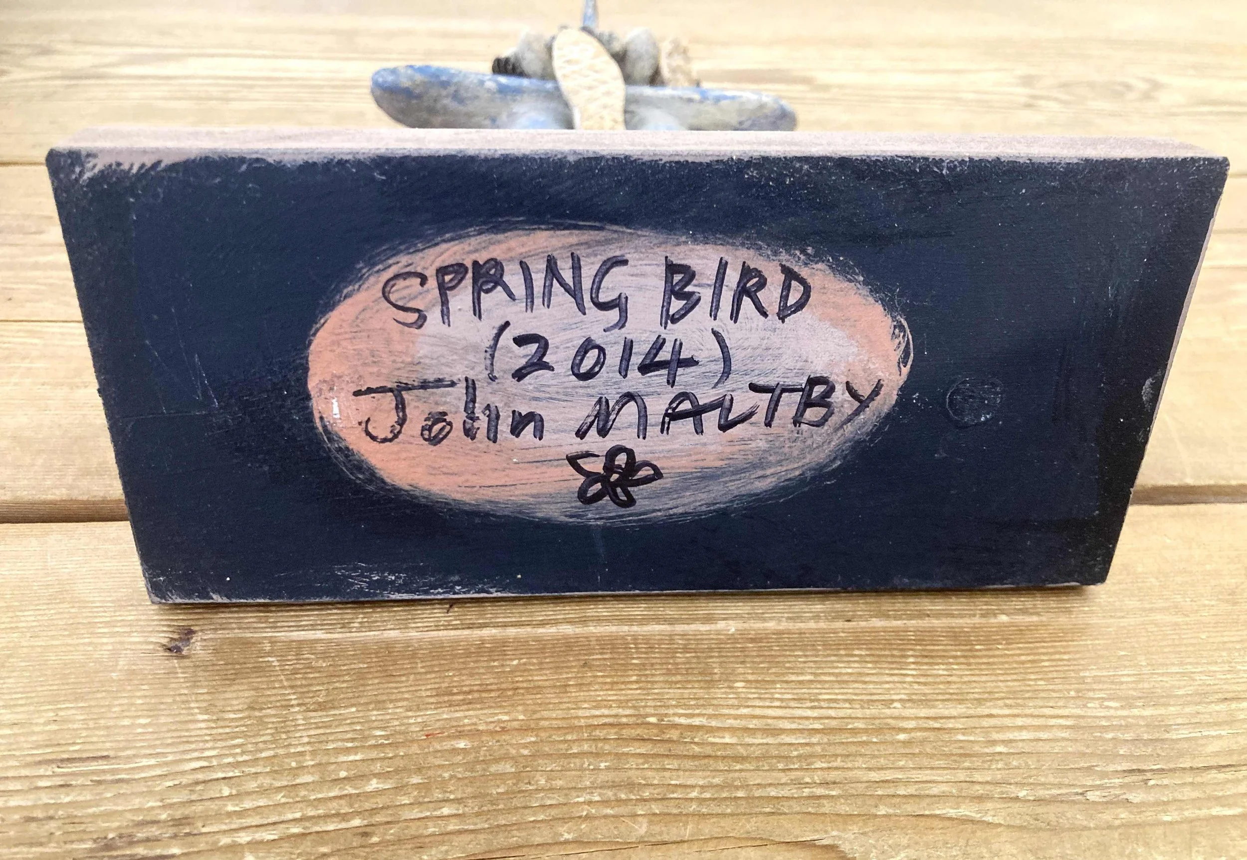 'Spring Bird' showing signature