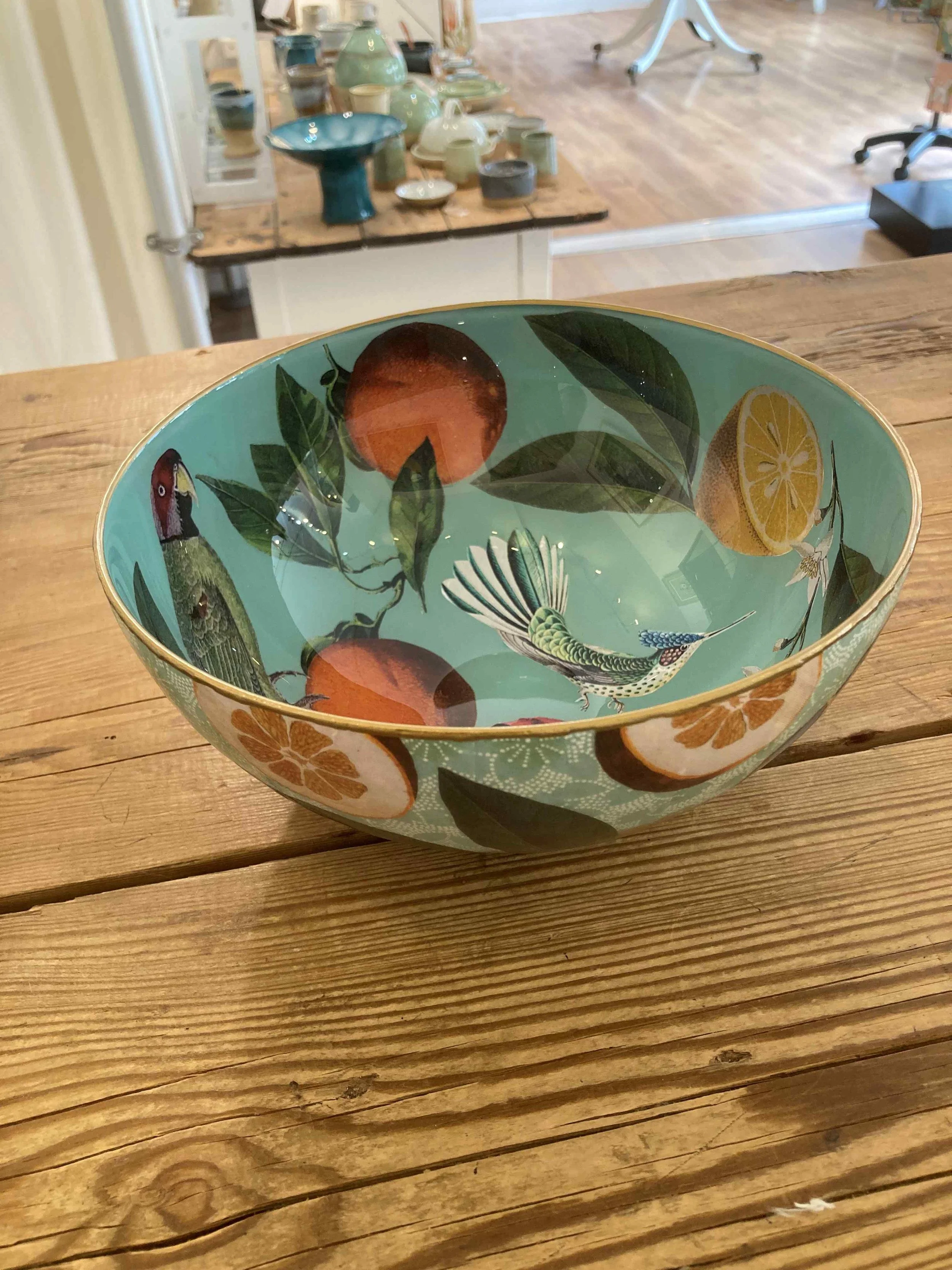 'Artisan Decoupage Glass Bowl' - £195