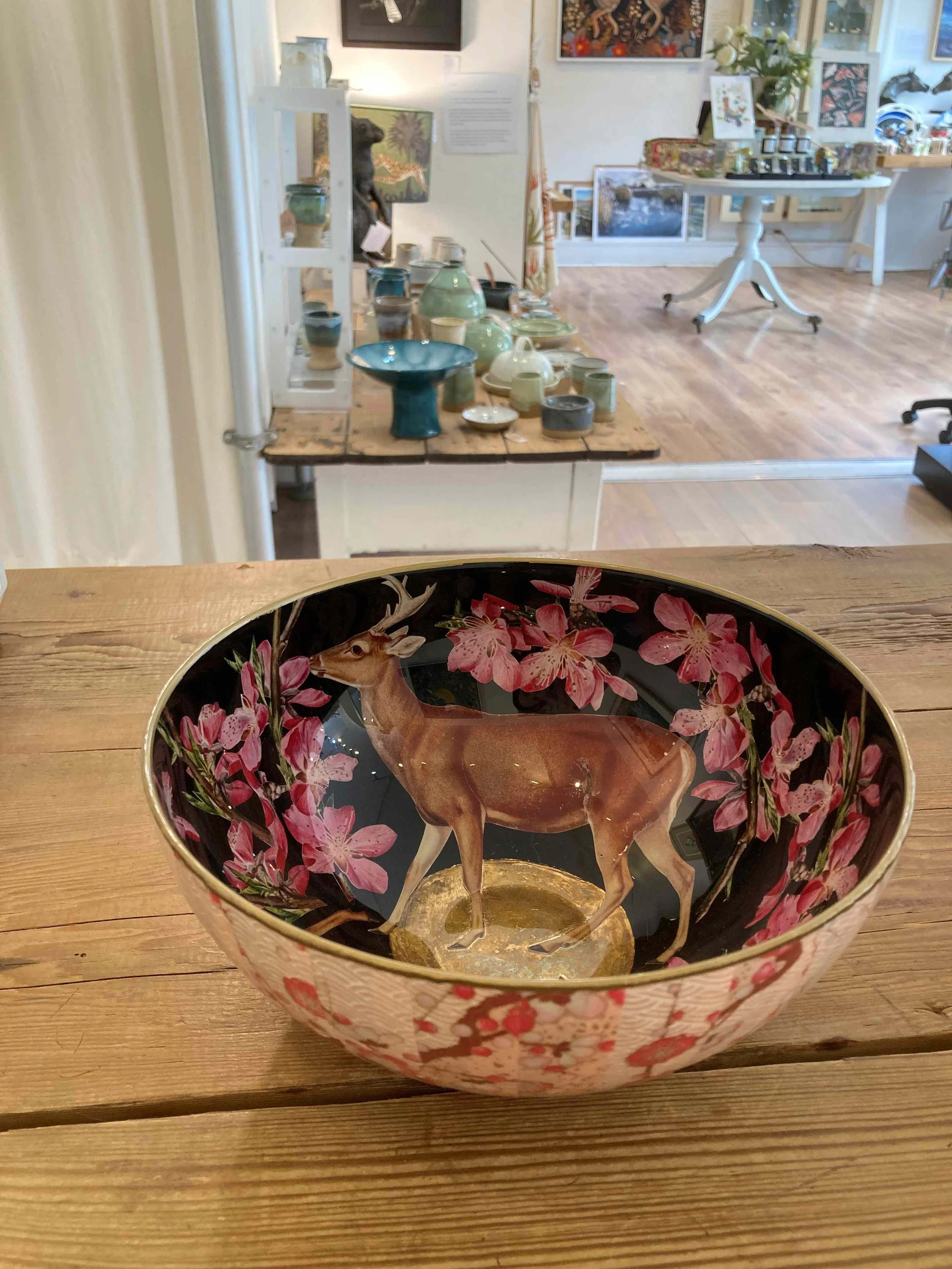 'Artisan Decoupage Glass Bowl' - £195