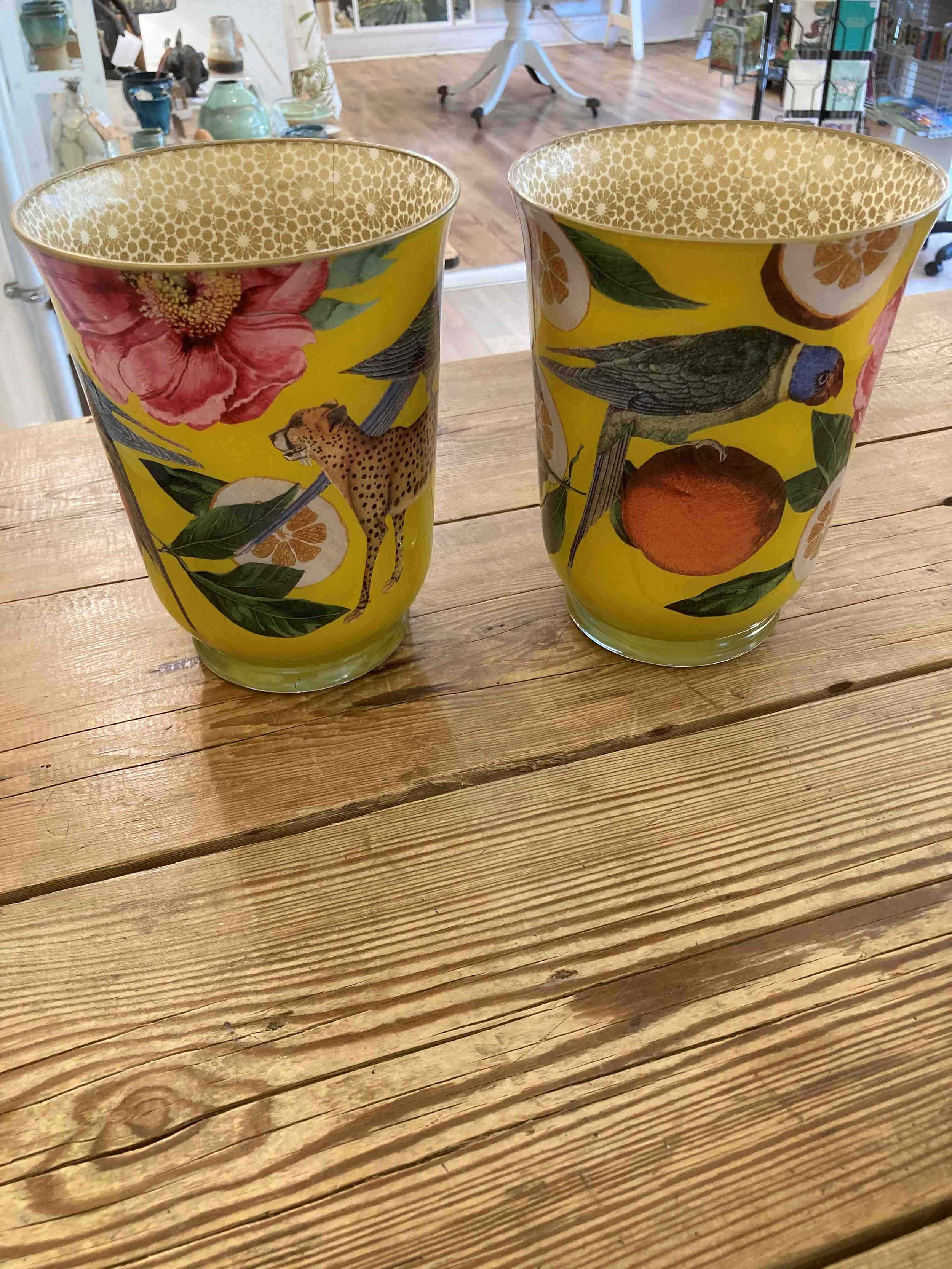 'Artisan Decoupage Pillar Candle Holders' - £149 each