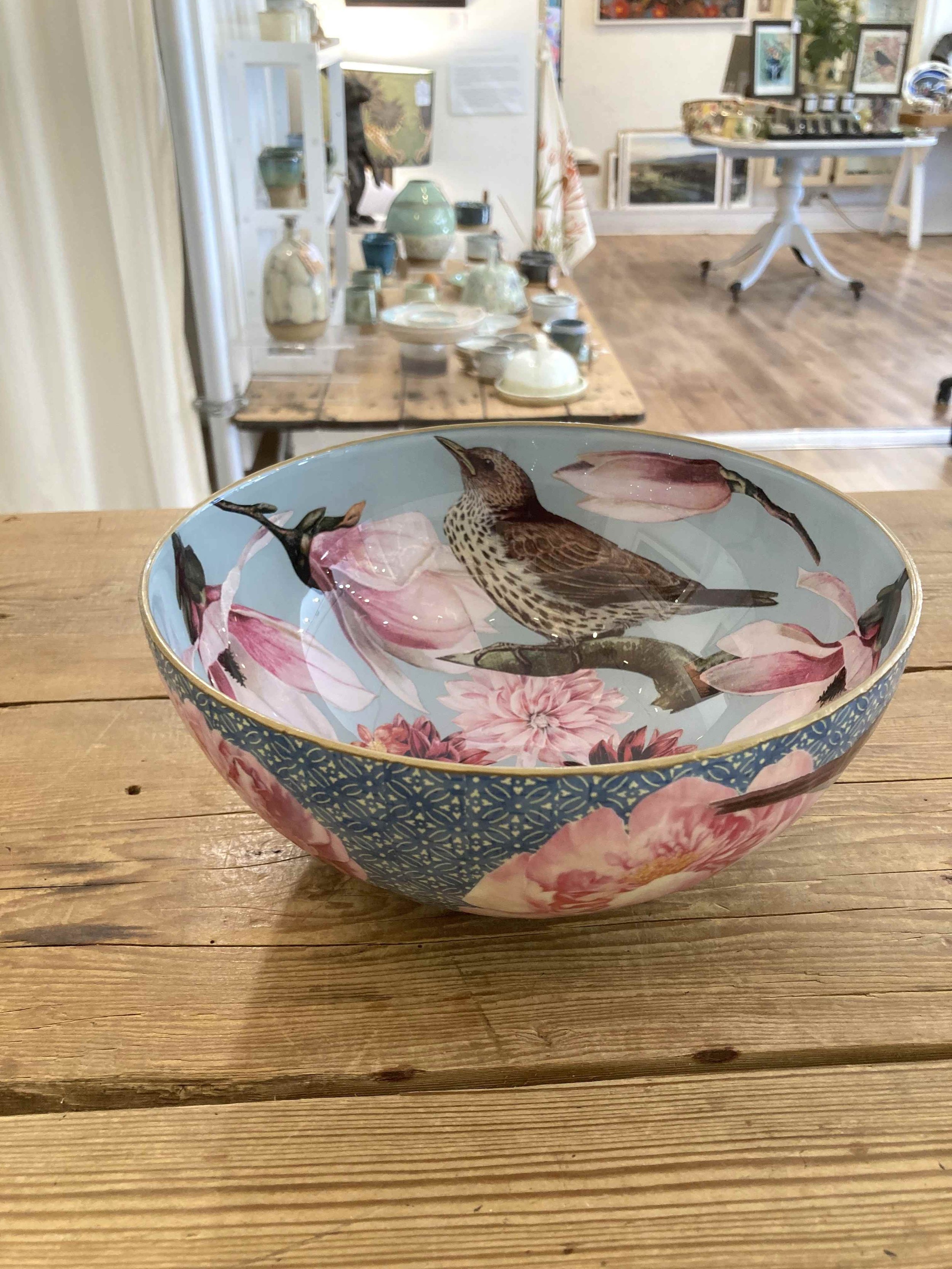 'Artisan Decoupage Glass Bowl' - £195