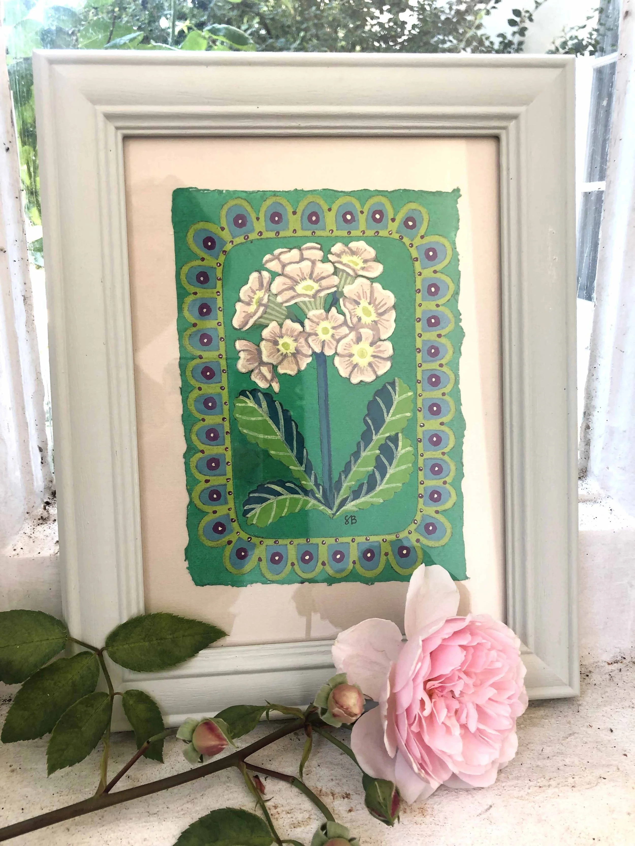 'Auricula Study on Green' £145