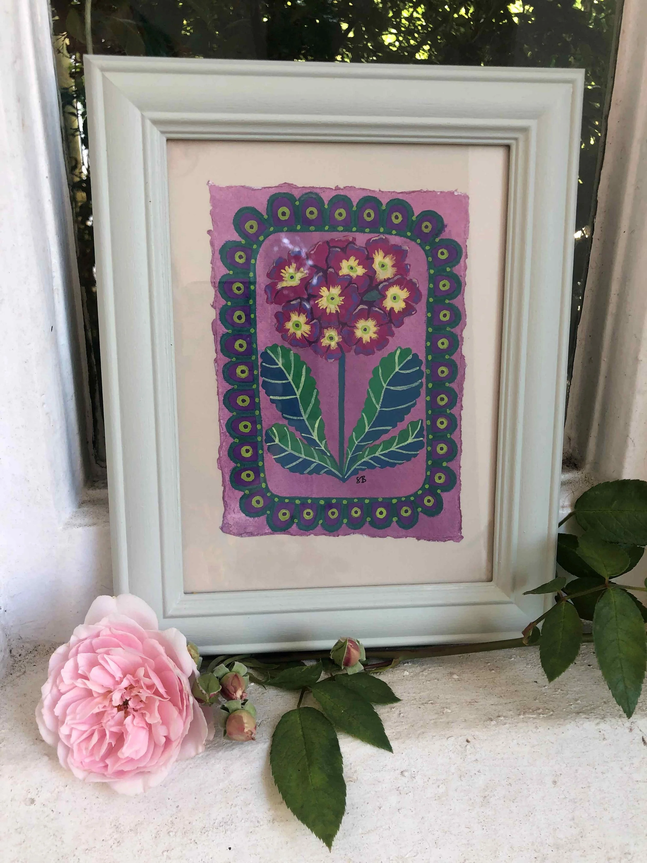 'Auricula Study on Violet' £145