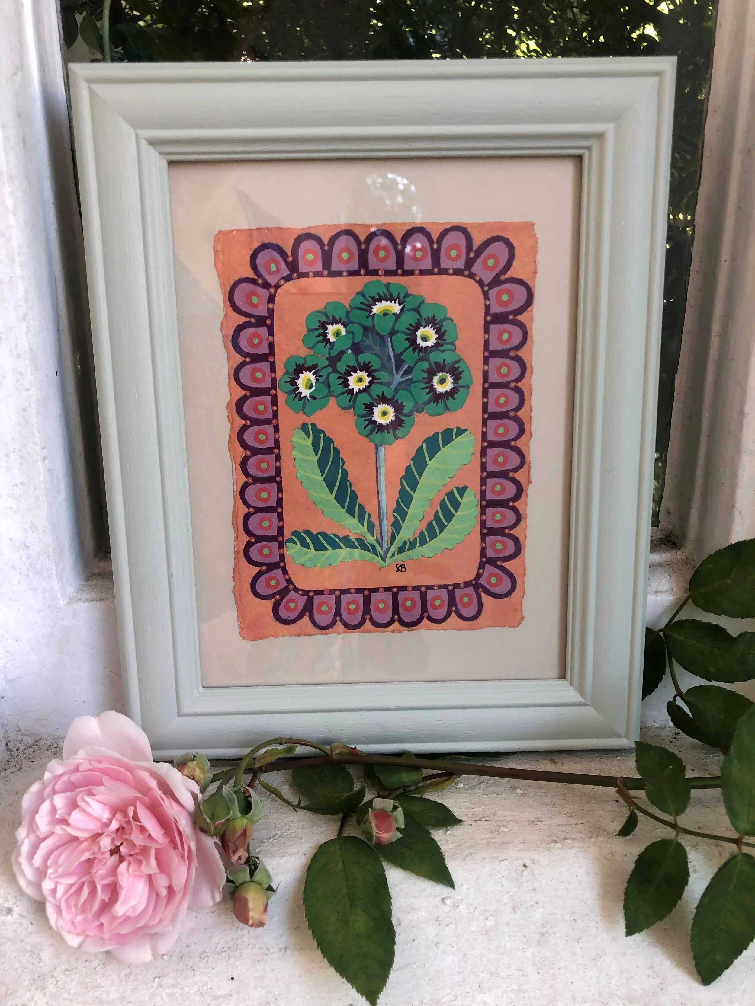 'Auricula Study on Warm Peach' £145