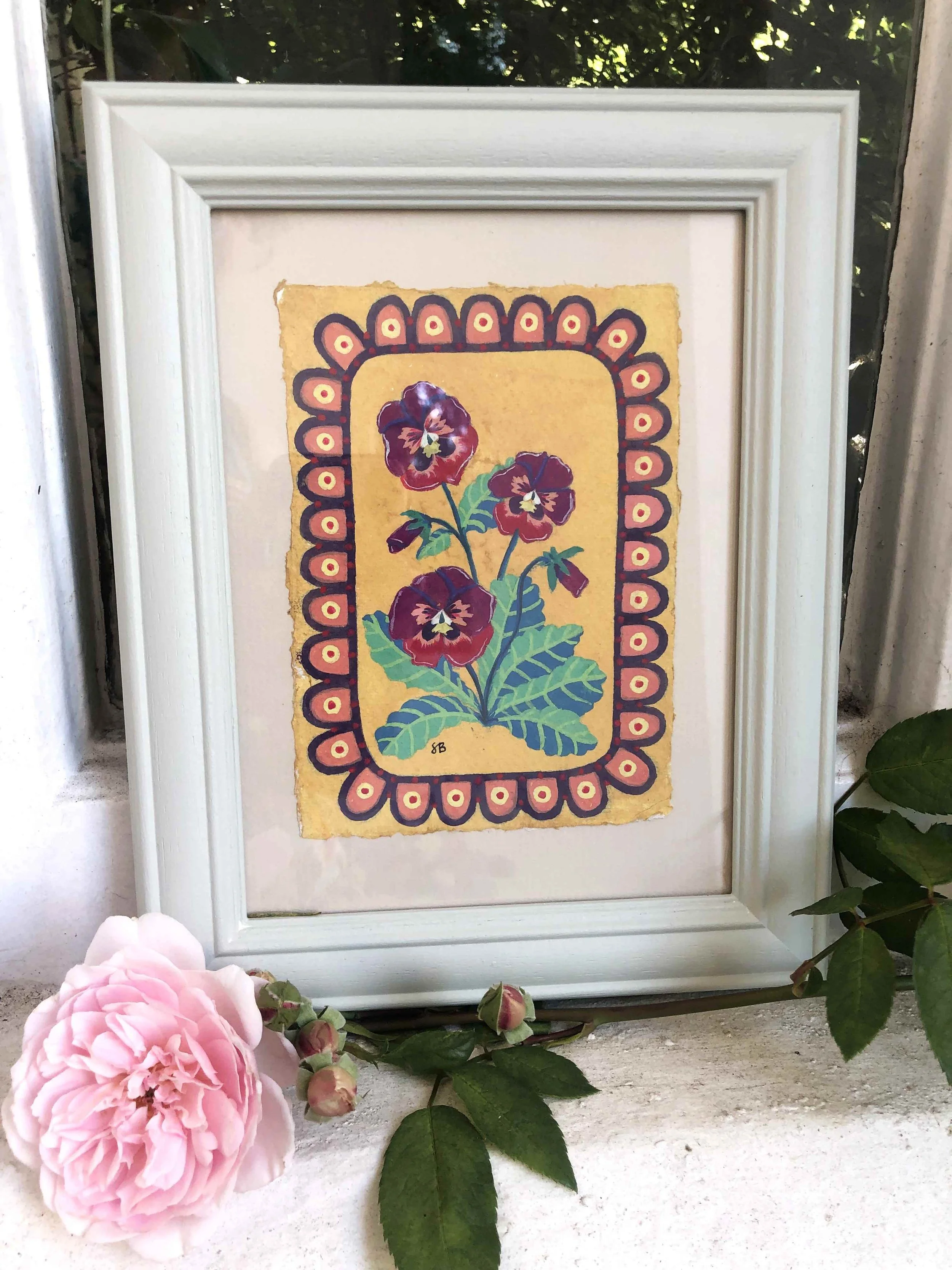 'Pansy Study on Saffron' £145
