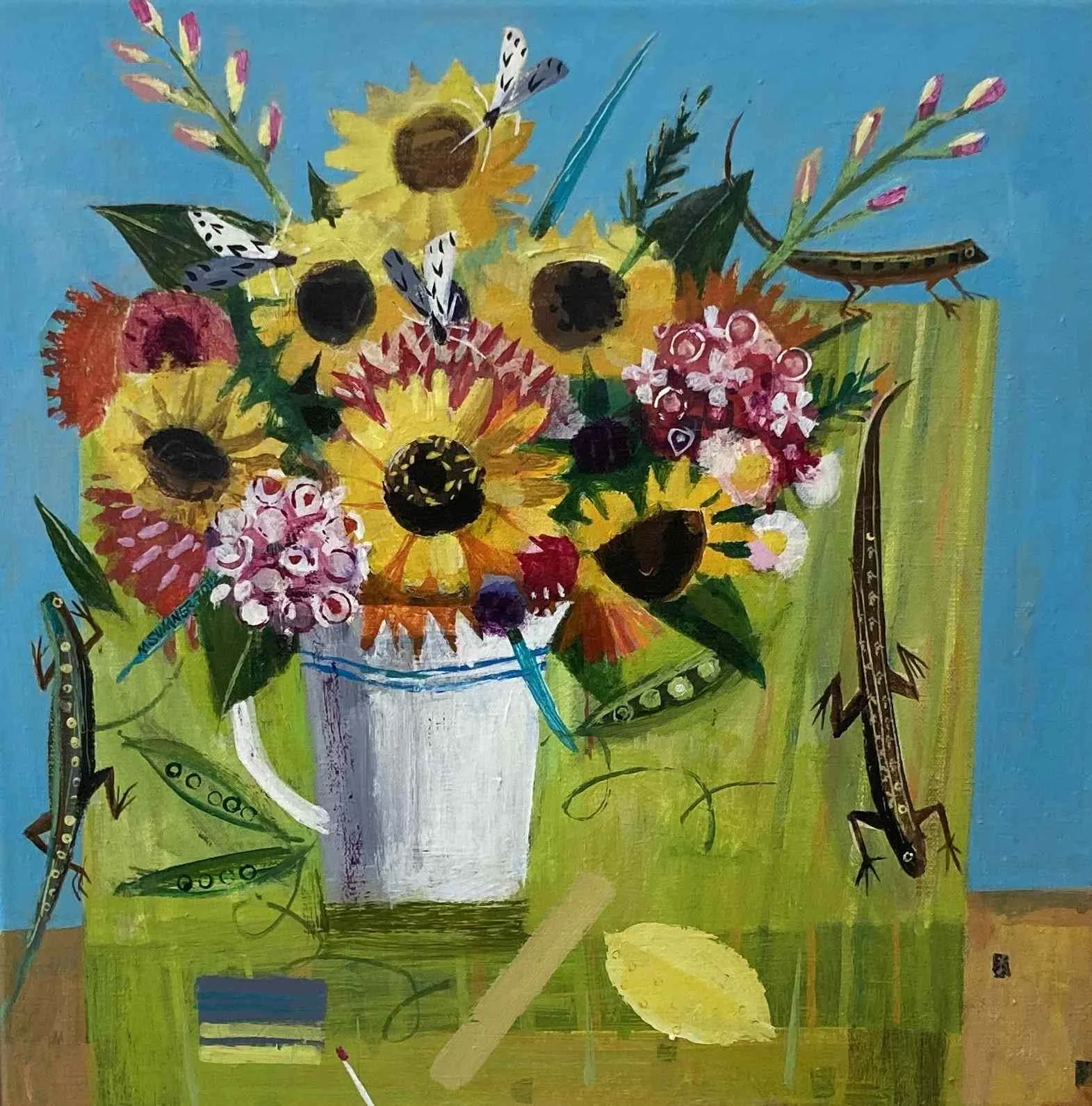 'Sunflowers and Lizards'  - £2,600 -SOLD