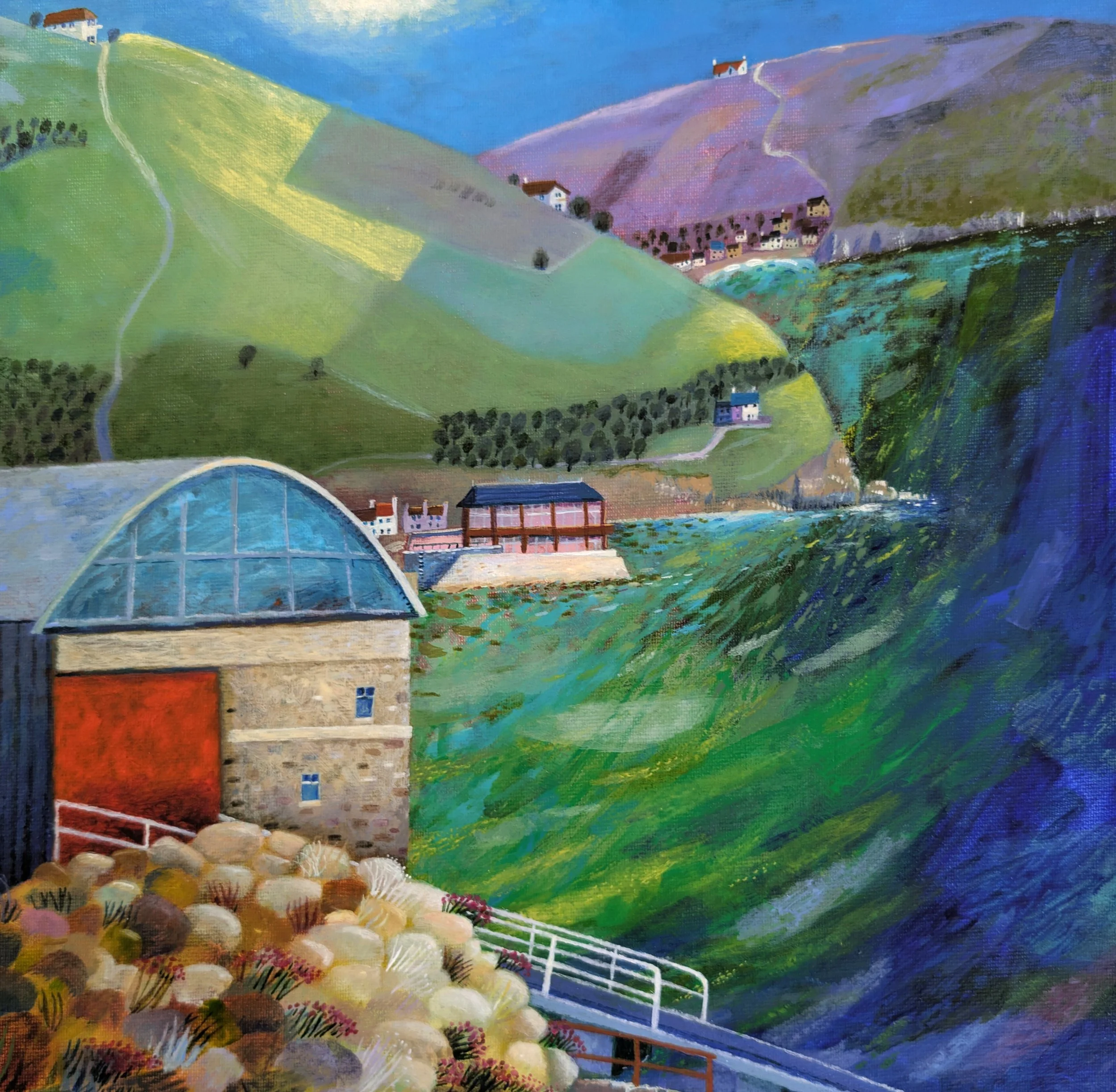 'Boat House' Acrylic on Canvas - £425
