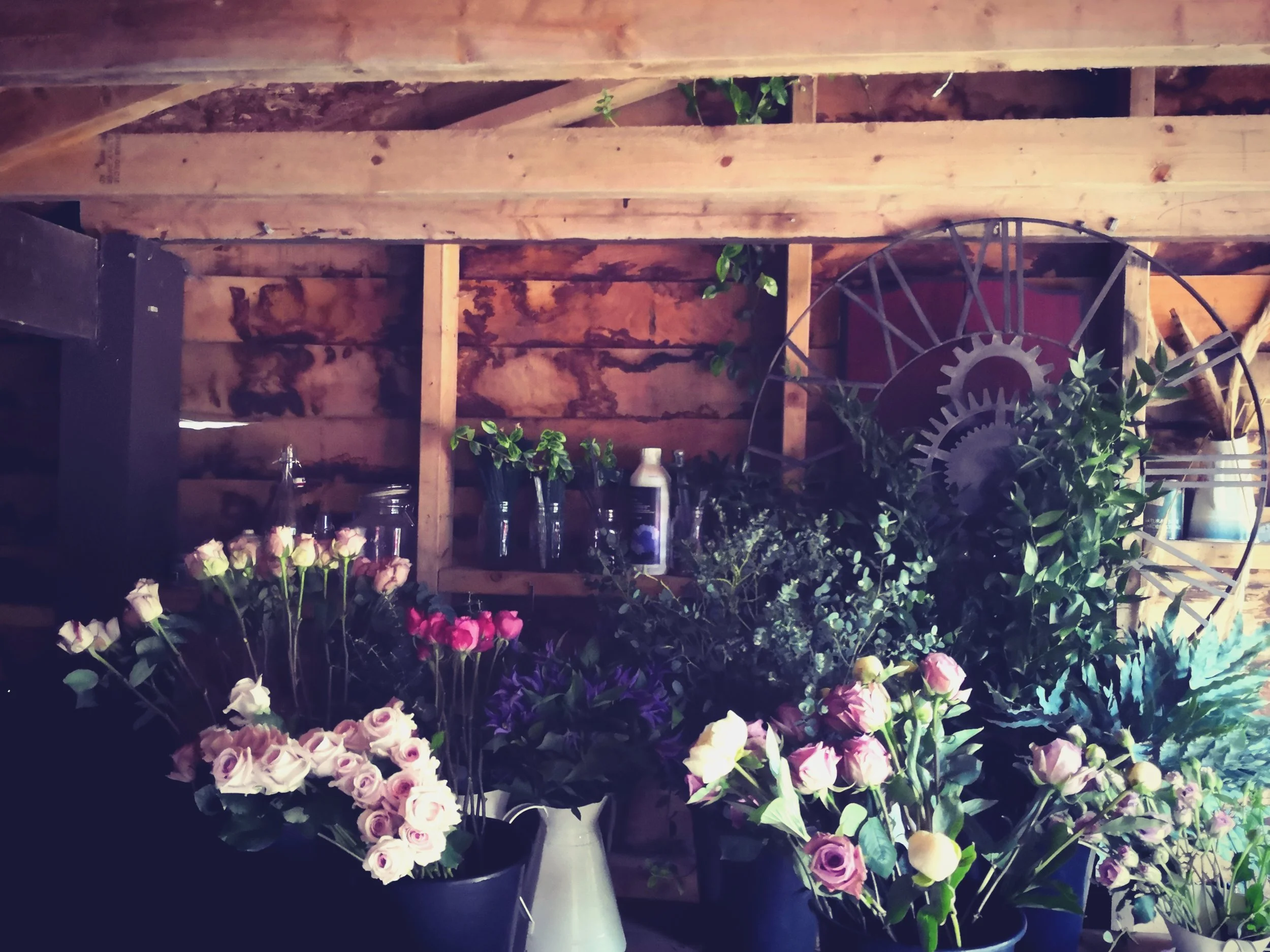 Prepped flowers awaiting the C&P magic!