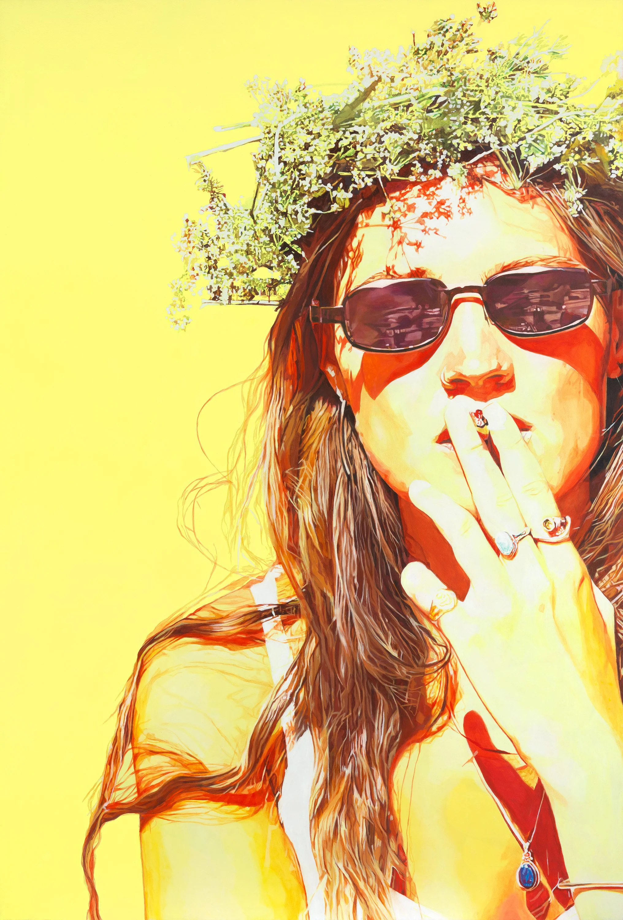 'GOLDEN VIRGINIA' 120cm x 180cm Acrylic on board
