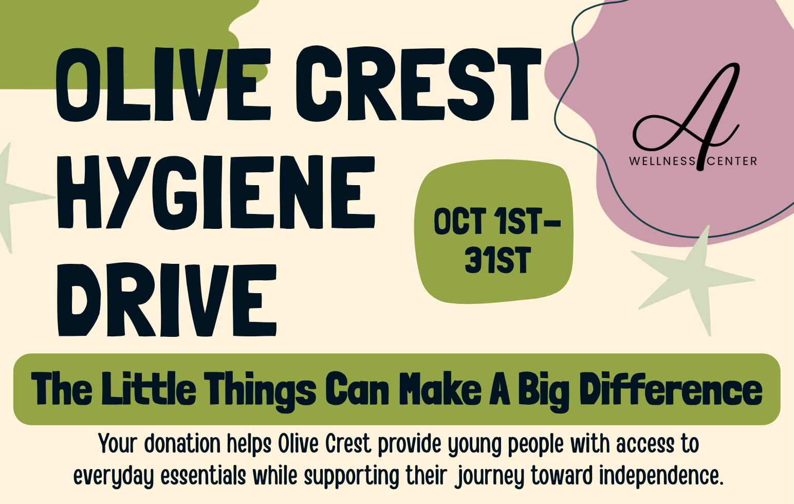 Hygiene Drive for Olive Crest
