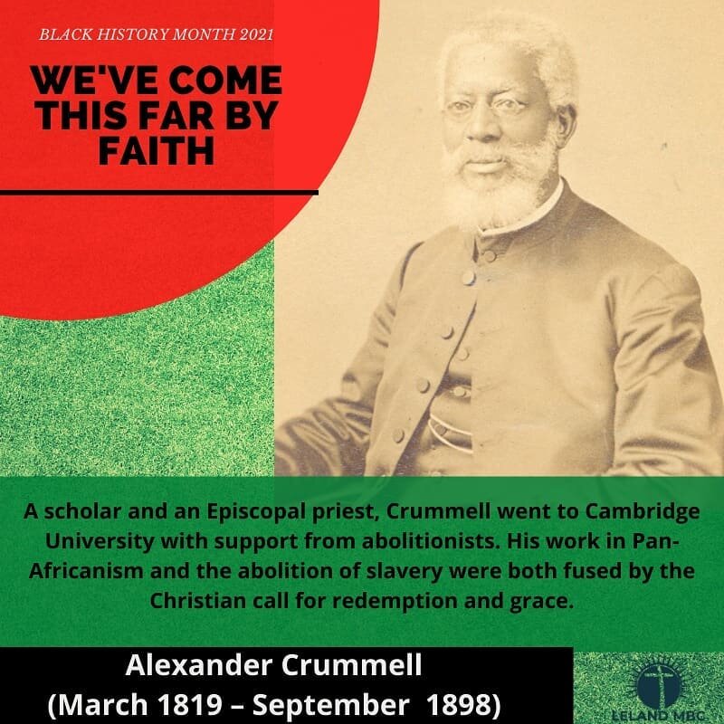 Day 23: Alexander Crummell. He was a scholar and preacher who vehemently fought for abolition and Black independence. He spent  20 years in Liberia as a missionary. He returned to the US in 1872, and by 1875 he started St. Luke&rsquo;s Episcopal Chur