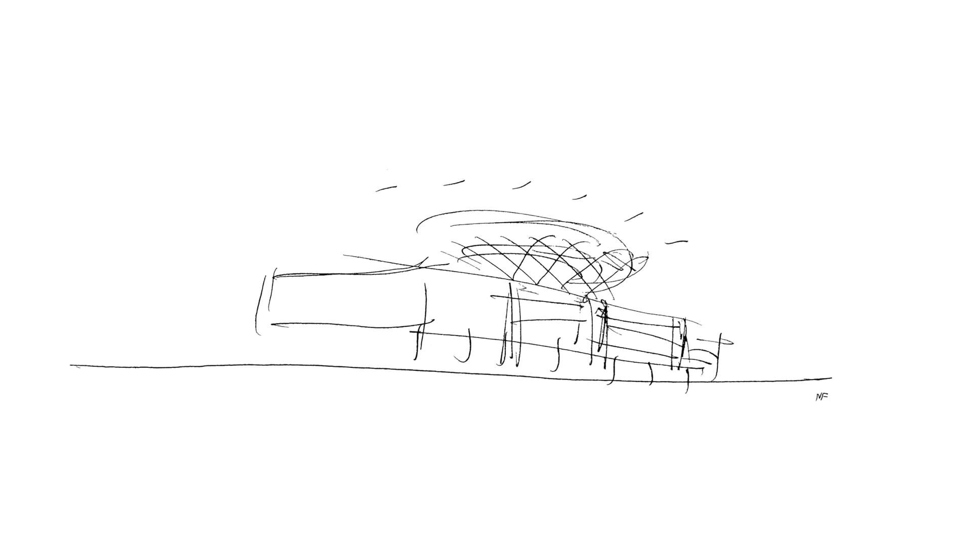 Drawing for the design of the Supreme Court Building, image courtesy Foster + Partners website