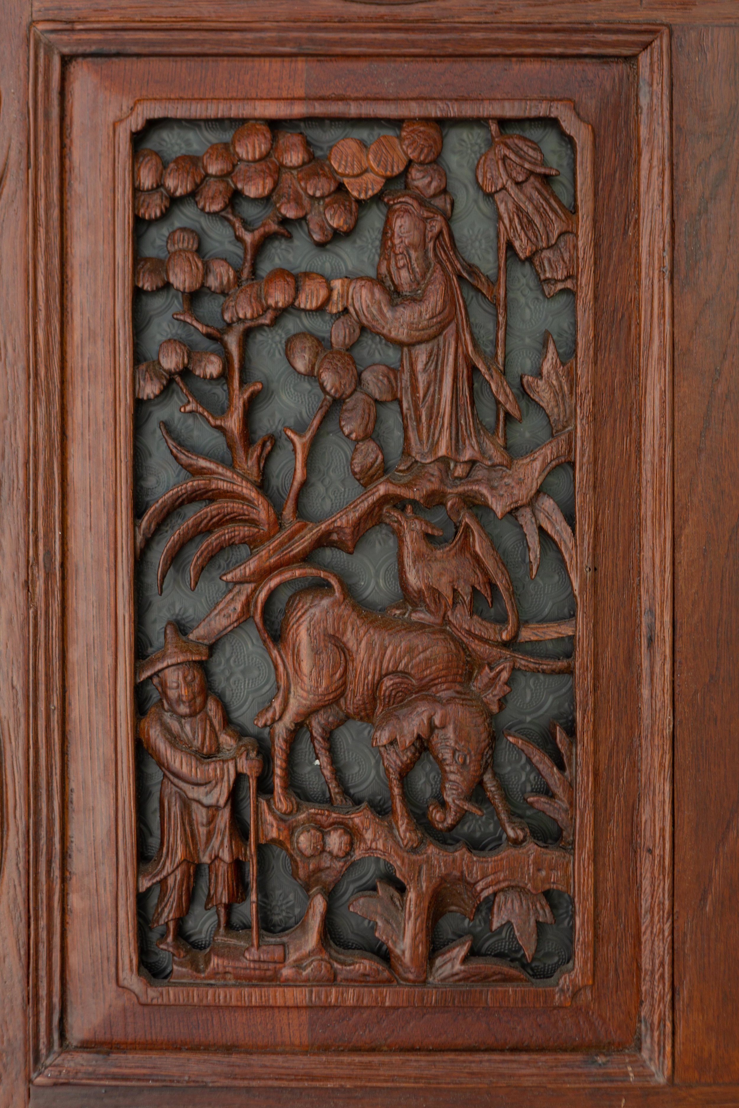 Wood carved ornamentation outside a Emerald Hill home
