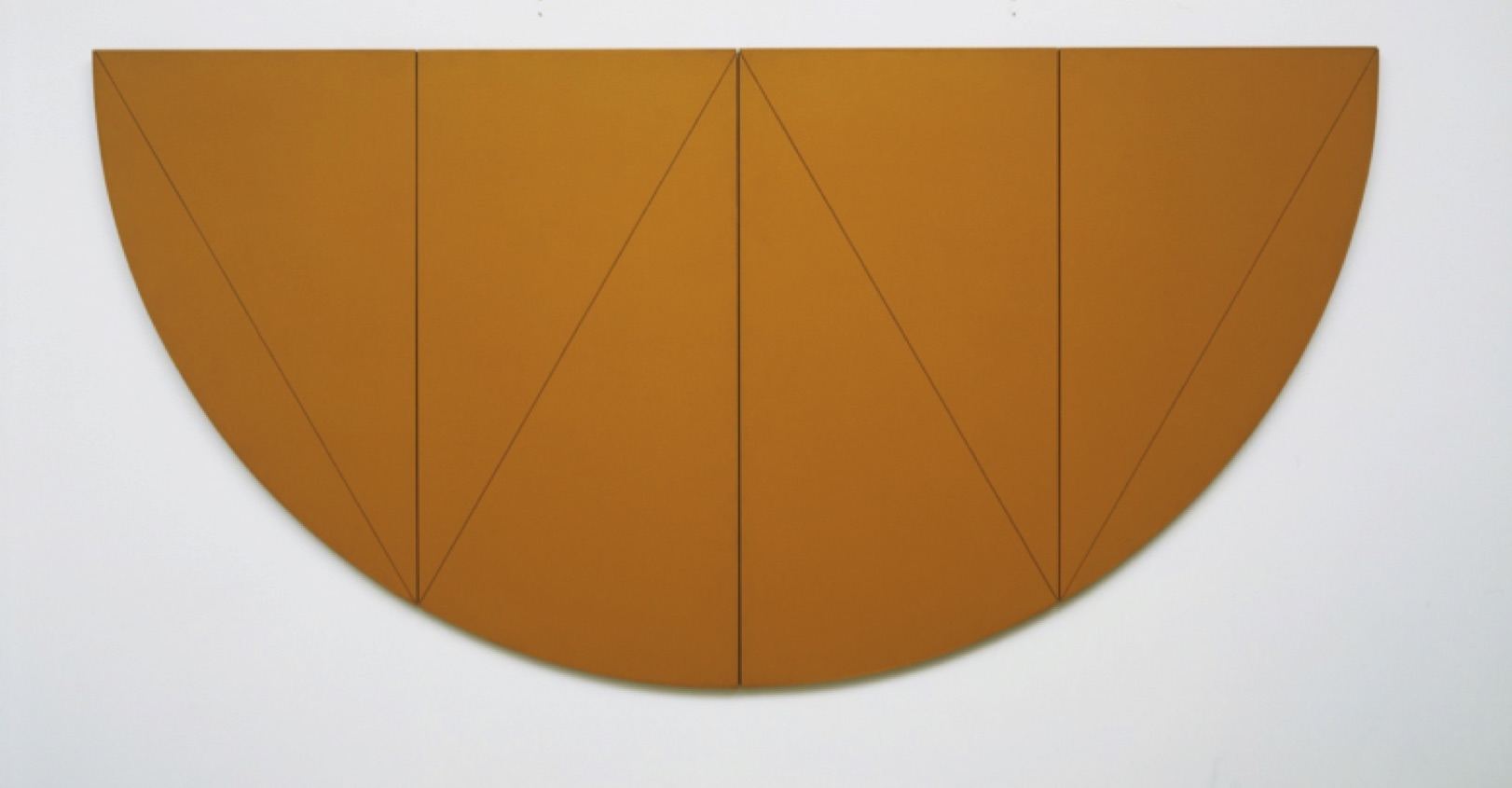Robert Mangold, ½ W Series. 1968. Synthetic polymer paint on composition board in two parts.