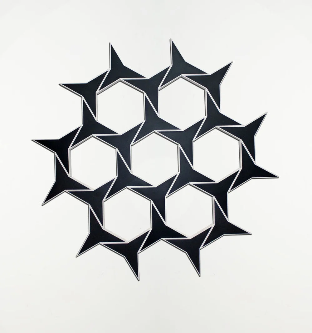 Jerash XII: Black Pearl 2011. Acrylic on 24 canvases. 84 x 84 in., 213.4 x 213.4 cm.
