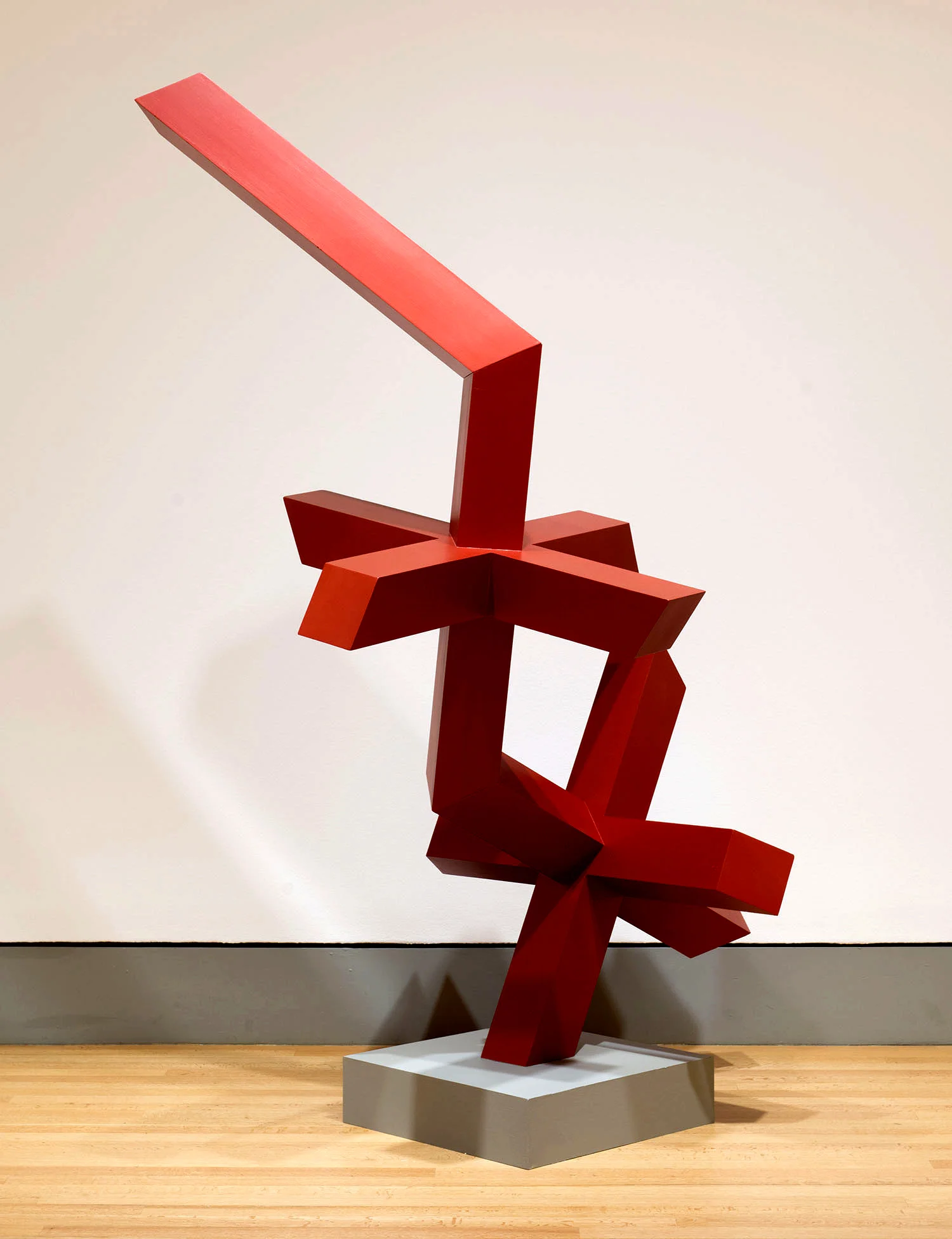 Jali XXXII: Sashay Red 2012. Acrylic on wood. 96 x 48 x 48 in., 243.8 x 121.9 x 121.9 cm.