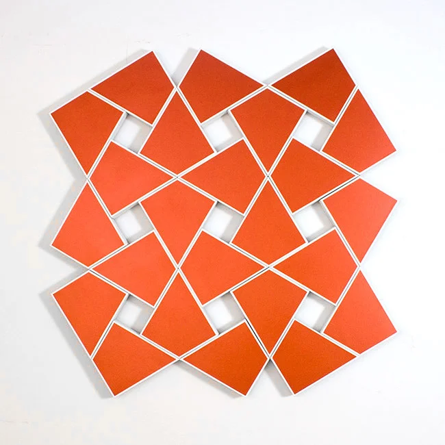 Cyrene IV: Copper 2010. Acrylic on 24 canvases. 53 x 52 in., 134.6 x 134.6 cm.
