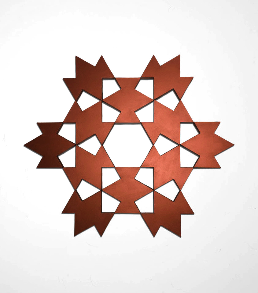 Mamluk III: Copper 2011. Acrylic on 12 canvases. 62 x 72 in., 157.5 x 182.9 cm.