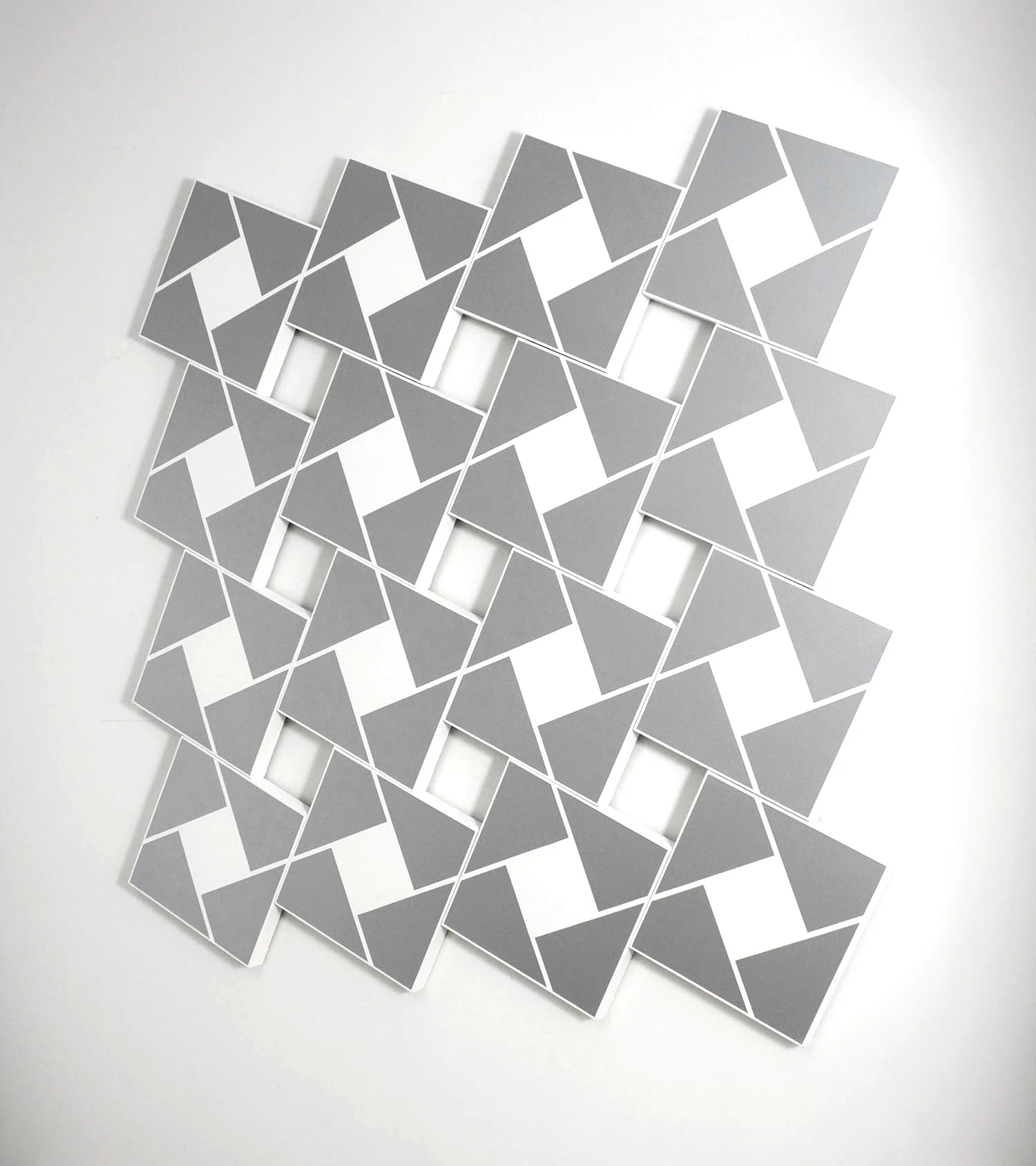 Ajlun VII: Silver 2002. Acrylic on 16 canvases. 80 x 84 in., 203.2 x 213.4 cm.