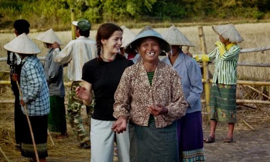 In the field