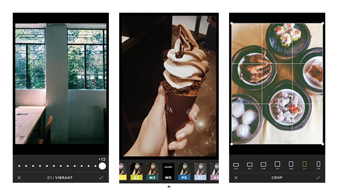 The VSCO app (previously known as VSCO Cam) is a powerful all-in one camera, editing and photo sharing app, The camera includes advanced manual controls, and the photo editor has a wide selection of elegant film-like filters and essential adjustment tools.