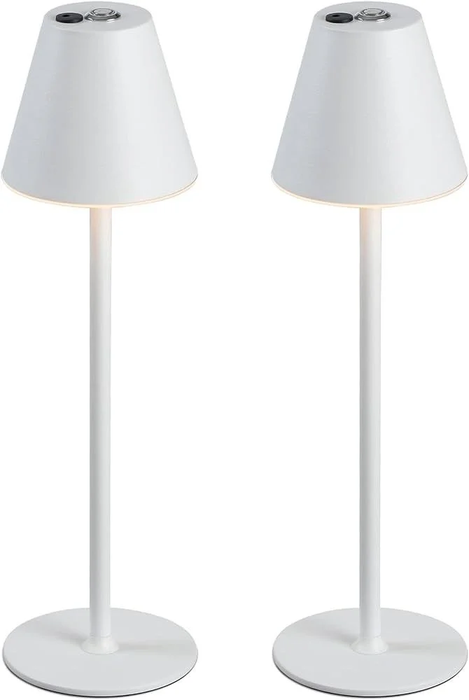 White Cordless Table Lamps (Amazon)