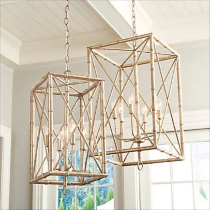 Bamboo Rectangular Pendant (Ballard Designs)