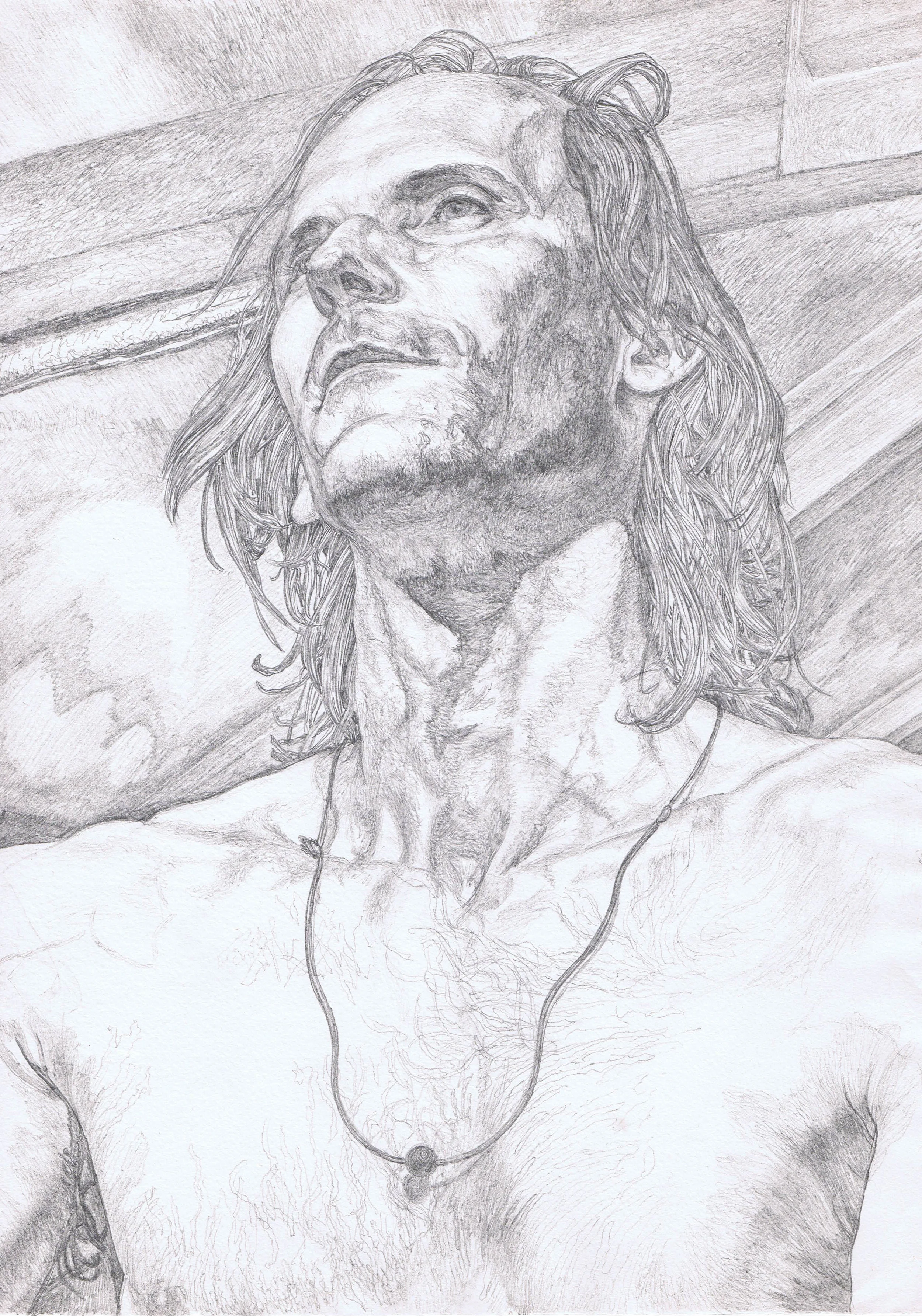 Man Long with Hair and a Necklace II