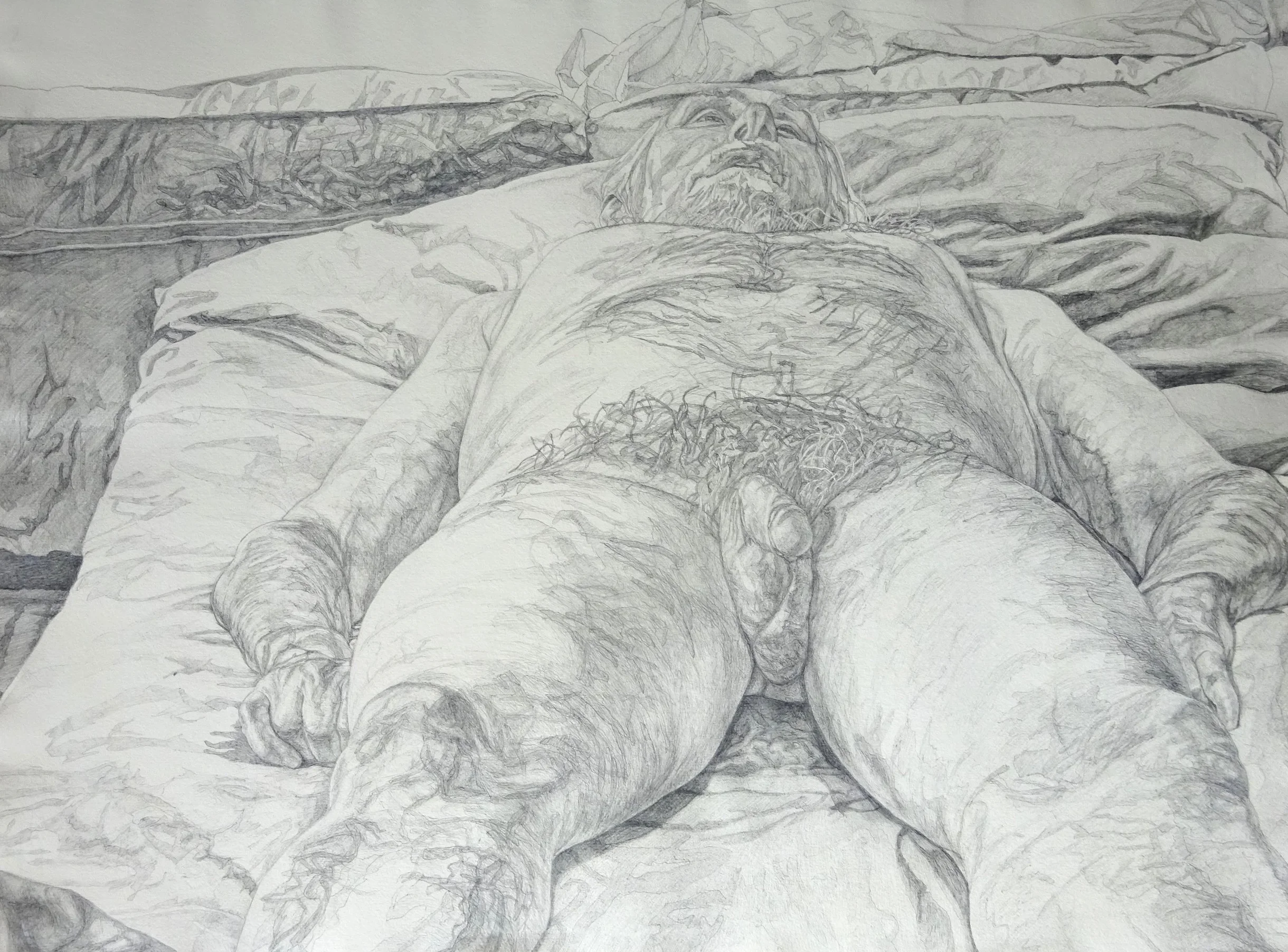 Man Lying on his Back