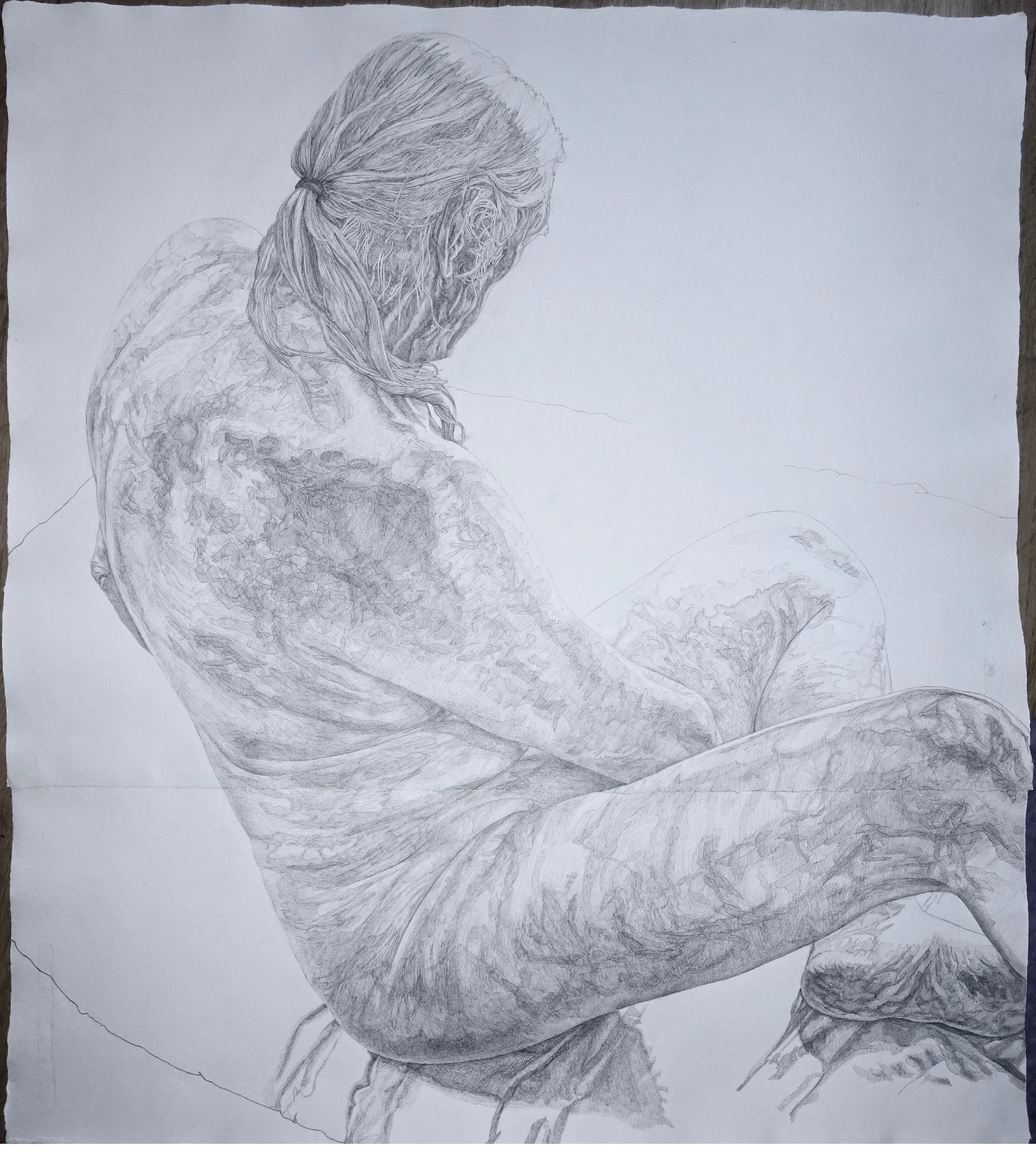 Man Leaning towards his Left