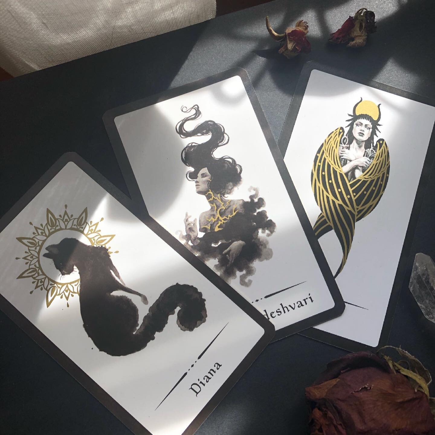 Oooh my... the decks are here!! This is my first look at the gold metallic ink ~in the sunlight~ ✨Subtle and beautiful - watch the video to see how it catches the light!

I&rsquo;m now beginning the shipping process!! I&rsquo;ll add the Pledge Manage