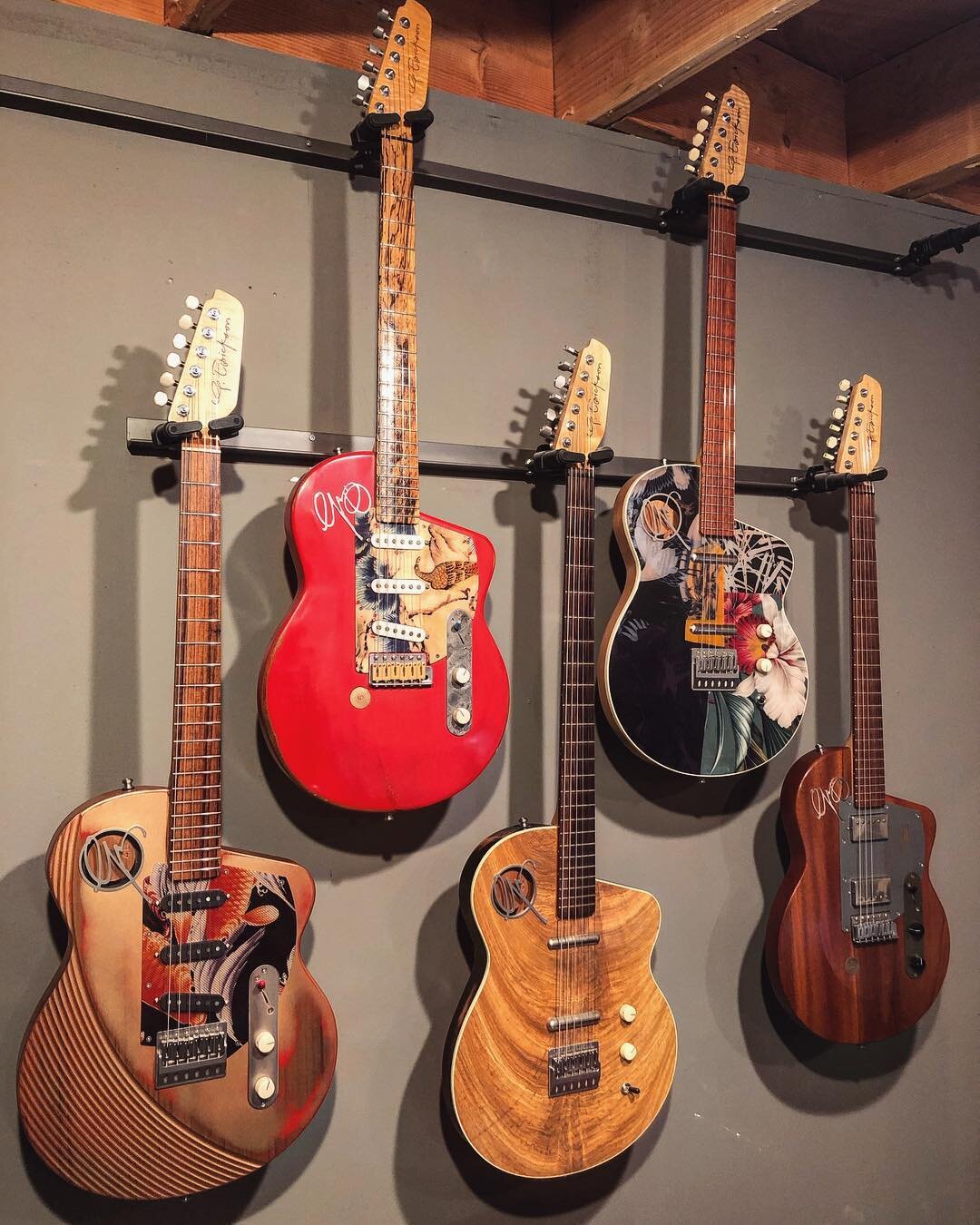 We are ready LA! 
We will be bringing these five guitars for anyone to play or purchase (except for @grey.bear.music &lsquo;s Red Goose) We can&rsquo;t wait to hear the tone that you all pull out of these✔️🎶. Don&rsquo;t forget to RSVP if you haven&