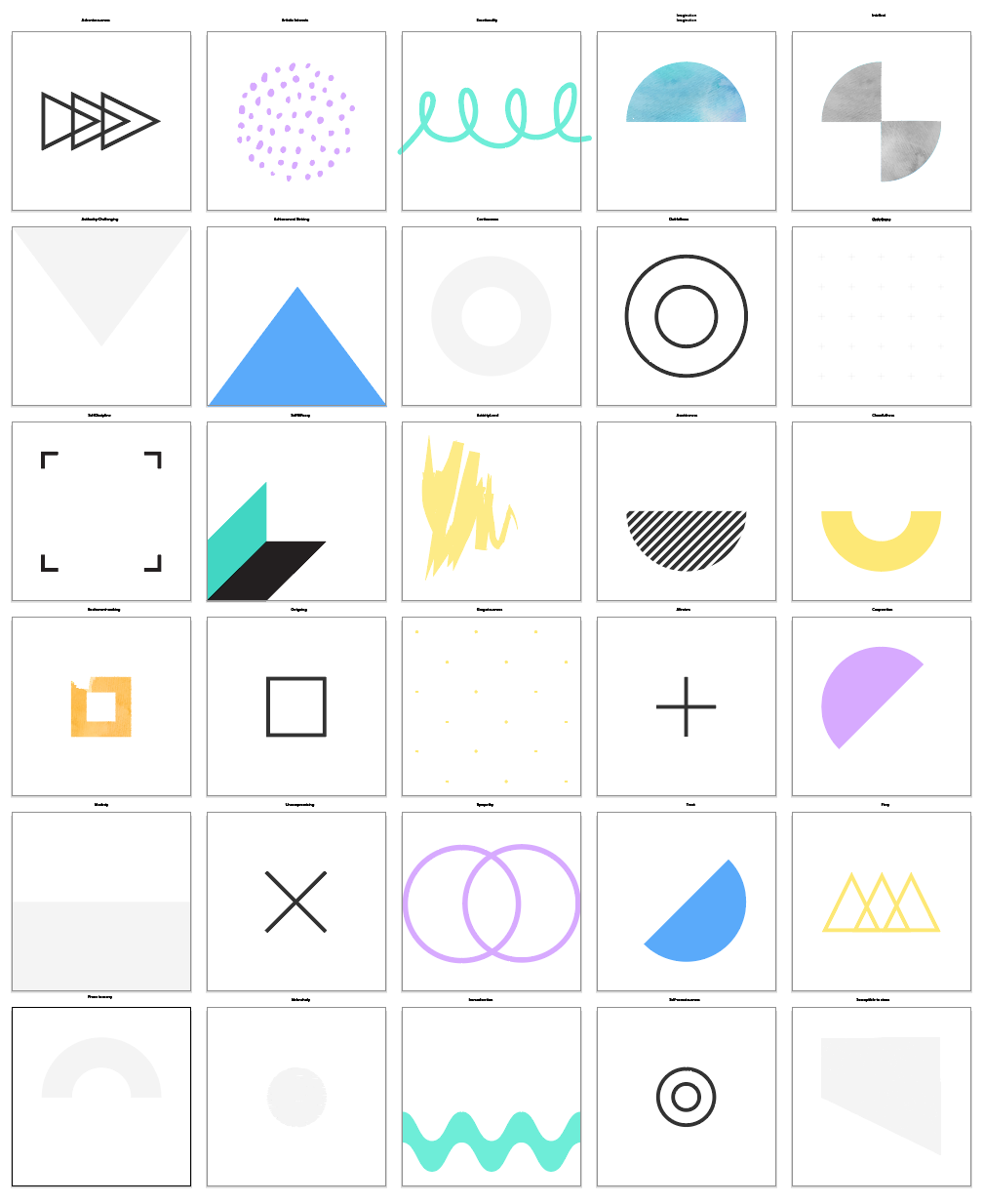 This yields over 140,000 possible combinations. Designing for a these possibilities meant building desings that could work together in a meaningful way.