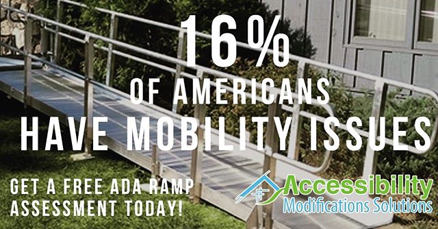 16% of people in the US would find it very difficult or impossible to walk unassisted for a quarter mile. Give the gift of stability and mobility at Accessibility Modifications Solutions accessibilitymods.com