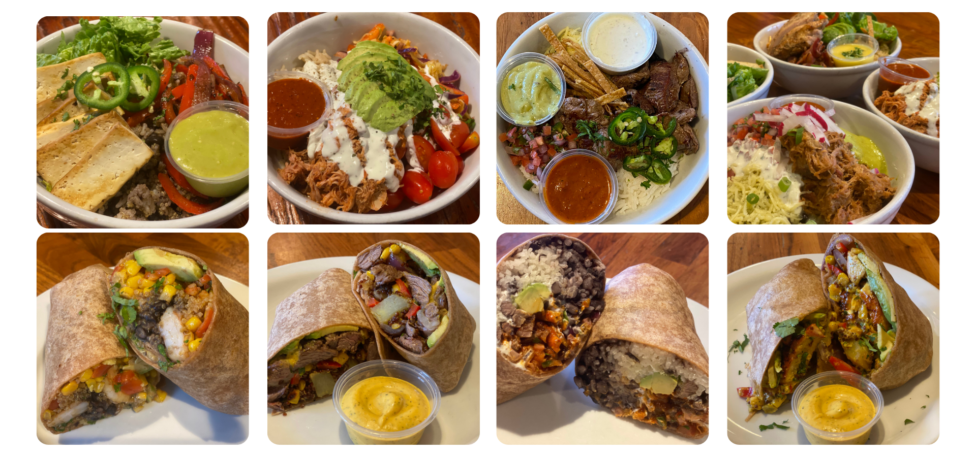 Artesano Peruvian Fusion with many vibrant bowls and burritos perfect for. your next gathering or office catering in San Francisco.