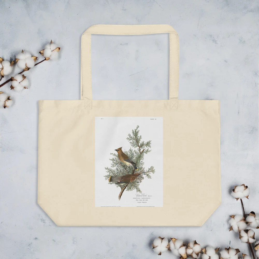 Cedar-Waxwing-The-Birds-of-America,-Tote-Bag_mockup_Front_Flat-Lifestyle_Oyster.jpg