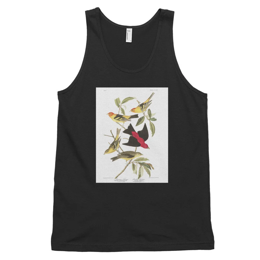 Louisiana--Scarlet-Tanager,-The-Birds-of-America,-Tank-Top_mockup_Front_Flat_Black.jpg
