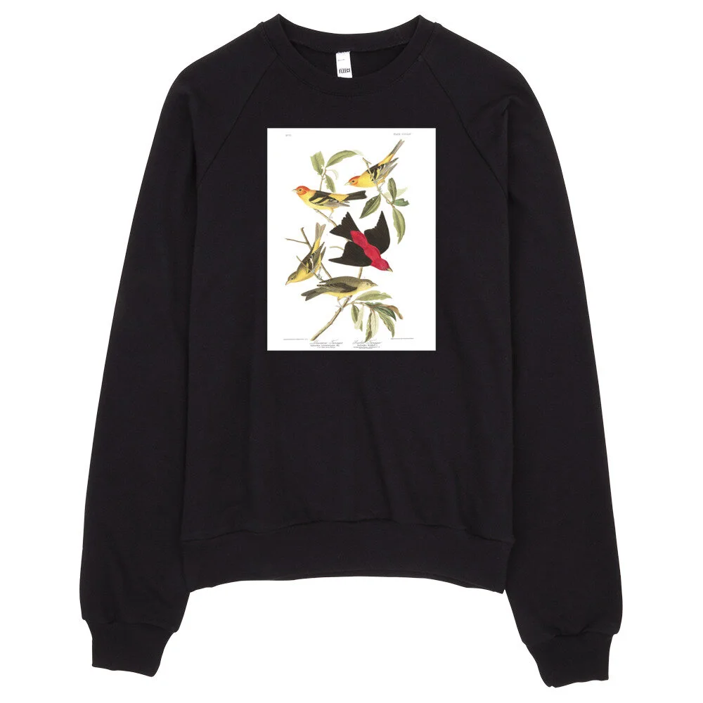 Louisiana--Scarlet-Tanager,-The-Birds-of-America,-Sweatshirt_mockup_Front_Real-life_Black.jpg