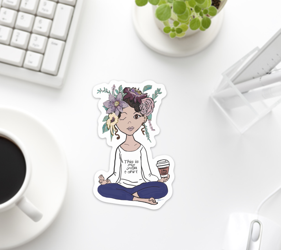 Yoga &amp; Coffee  Sticker