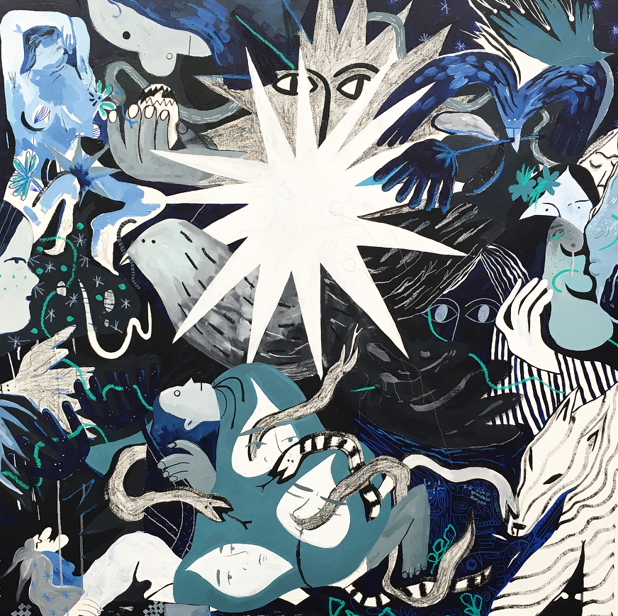 Collaborative mural project with Mary Kirkpatrick, Lily Snowden-Fine, Eryn Lougheed, Adam de Souza, Sarah Mason