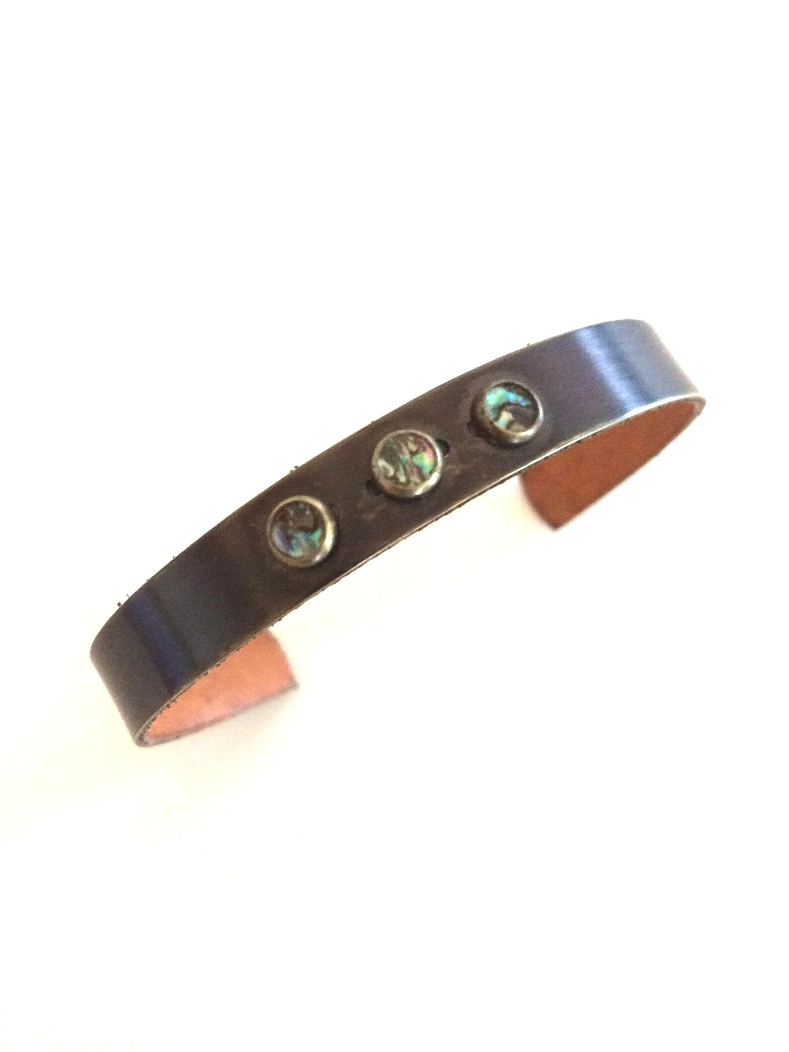 Elegant Abalone and Brass Bracelet