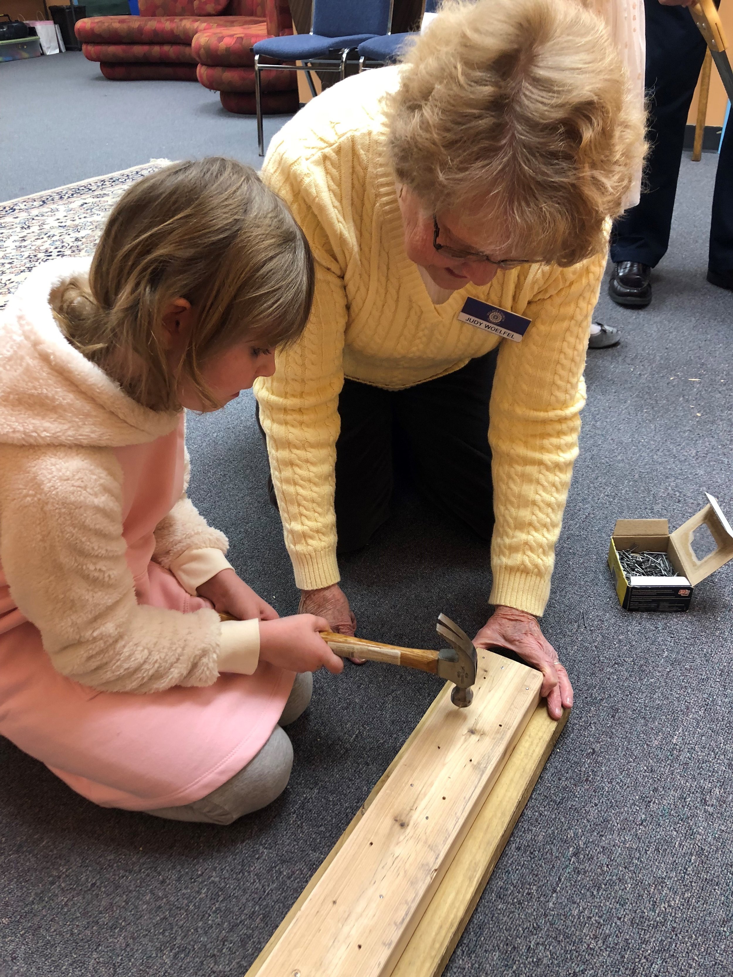  Learning how to use a hammer and nails are basic skills for carpenters. 