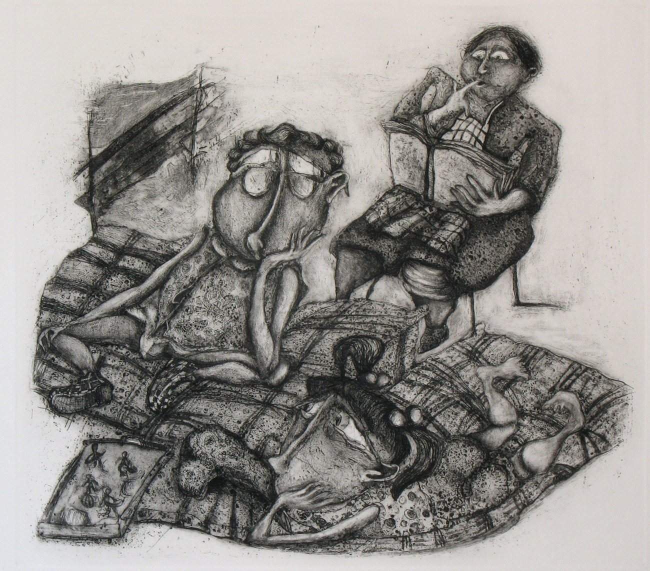 שנה שמיר / אשכים, תחריט, 2006