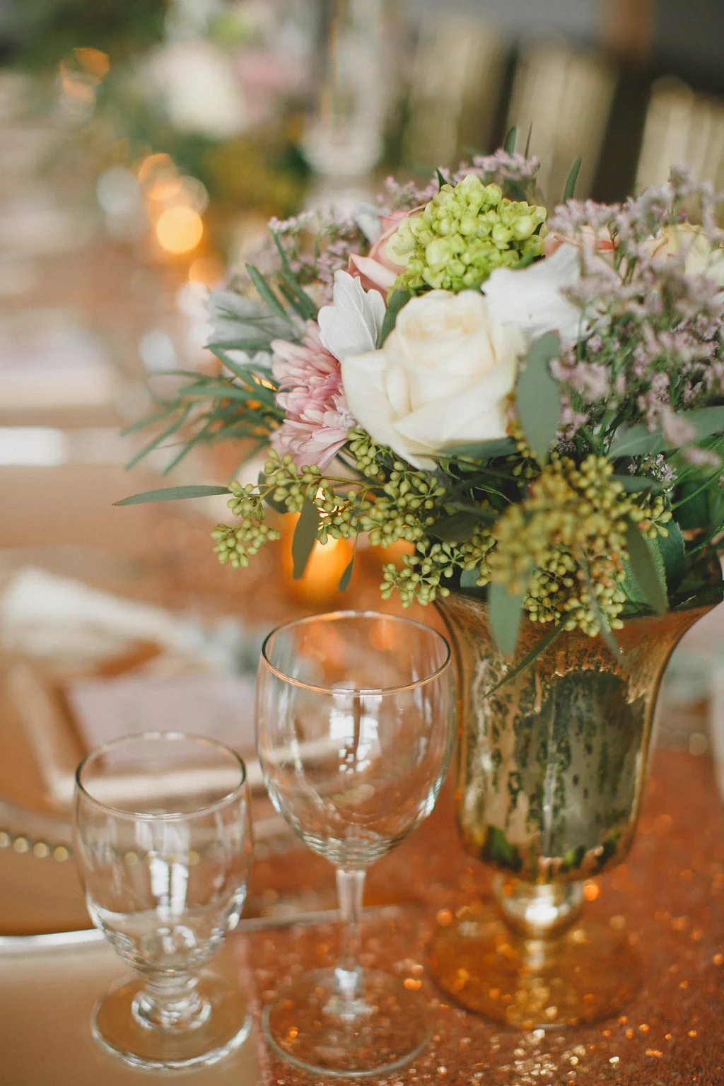 White and Pink Wedding Centerpiece - Winnipeg Wedding Planners