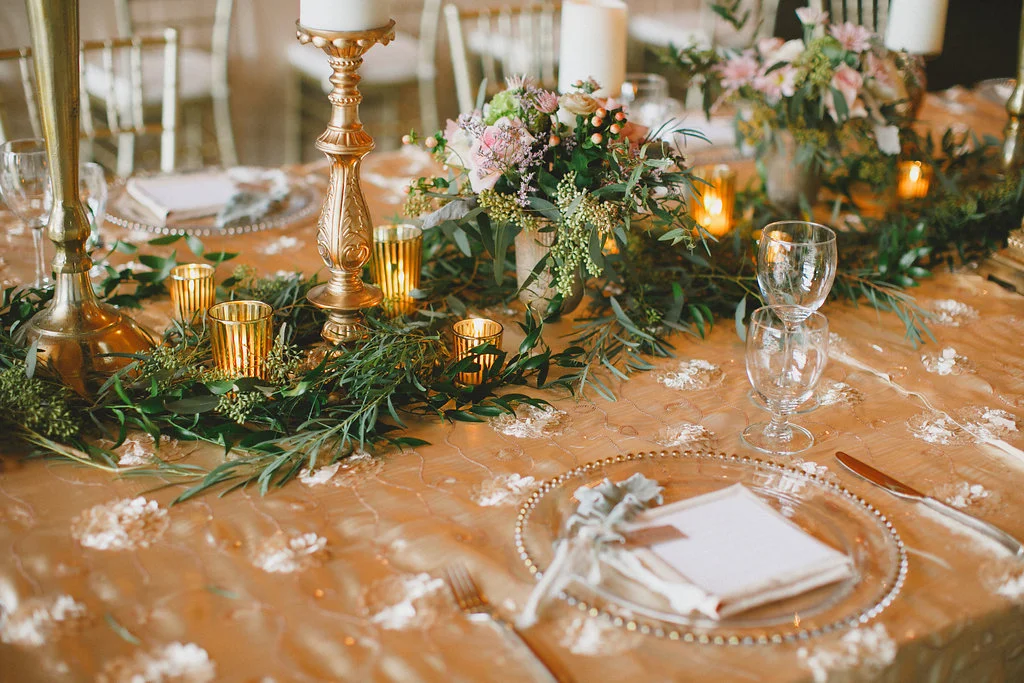 Green and Gold Wedding Decor - Winnipeg Wedding Planners