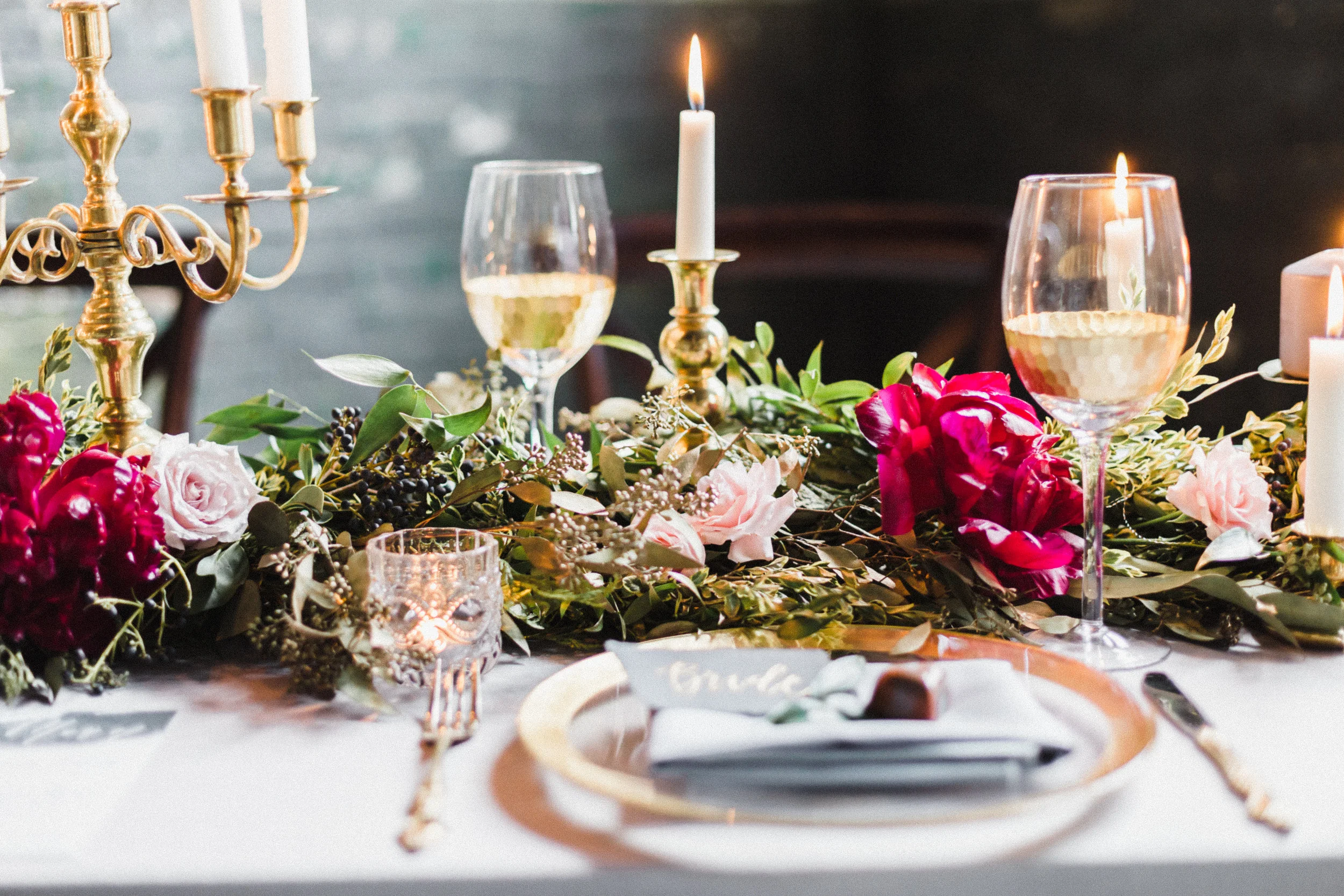 Fuchsia Peony Wedding Flowers - Inspired Elegance Events