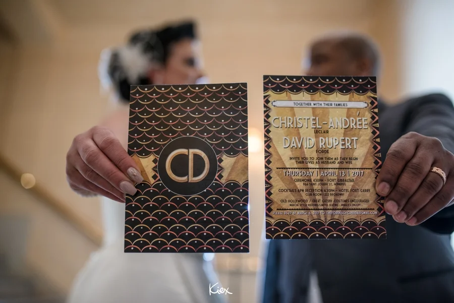 Custom Stationary Art Deco Wedding Wedding Planner Winnipeg