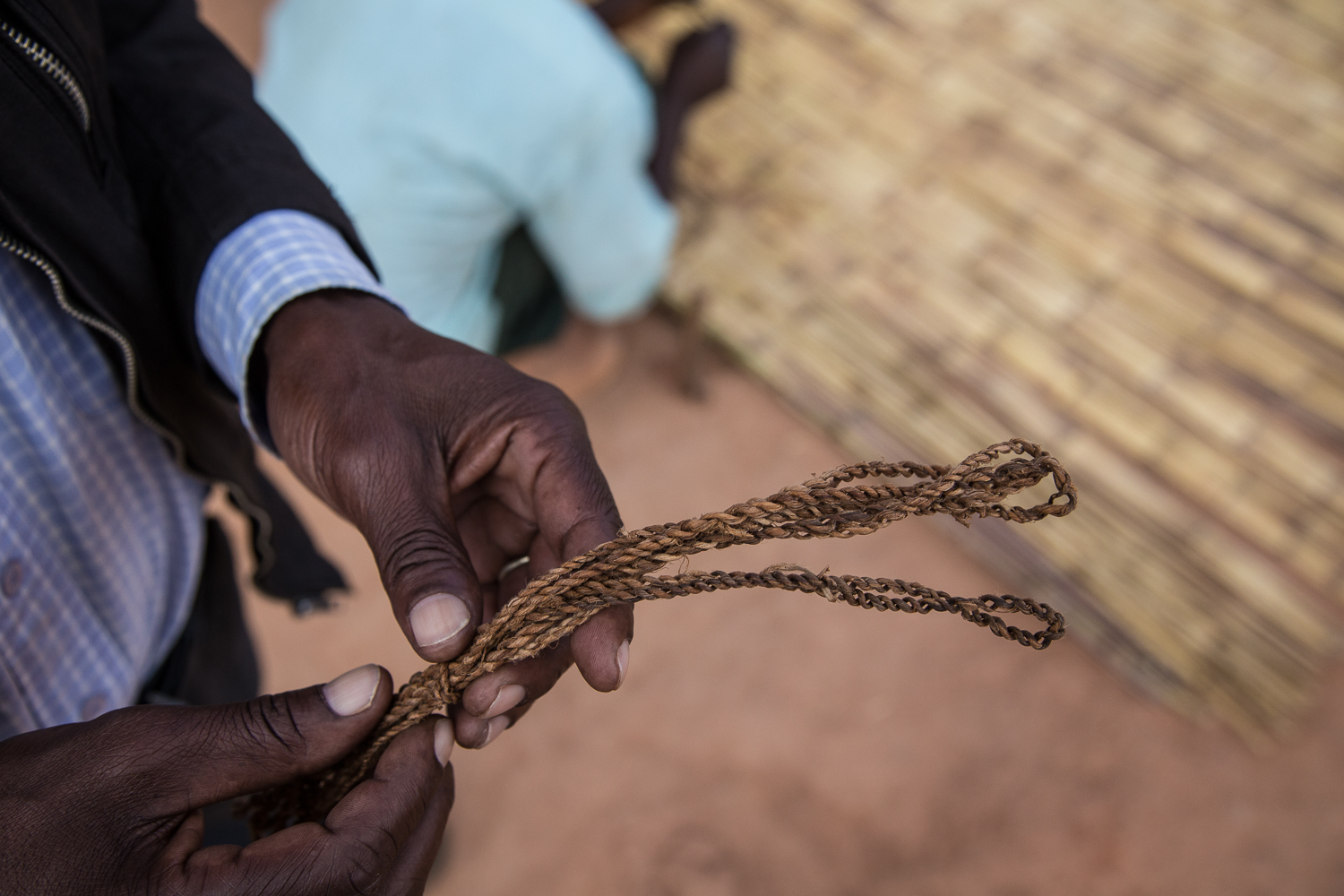  Handmade rope/twine. 