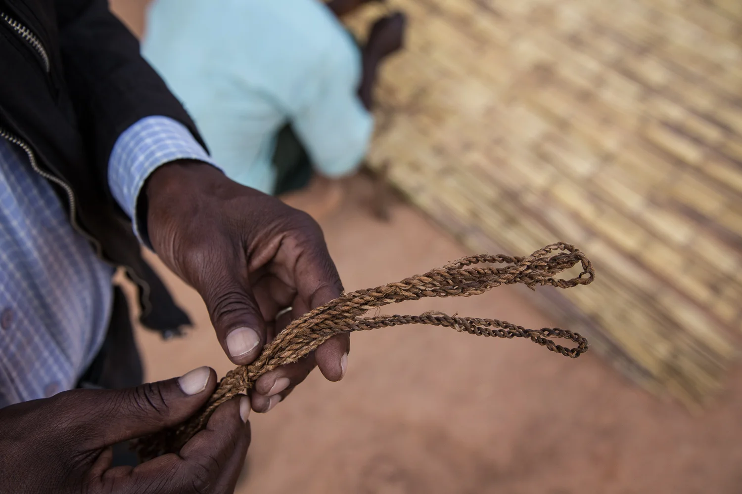 Handmade rope/twine.